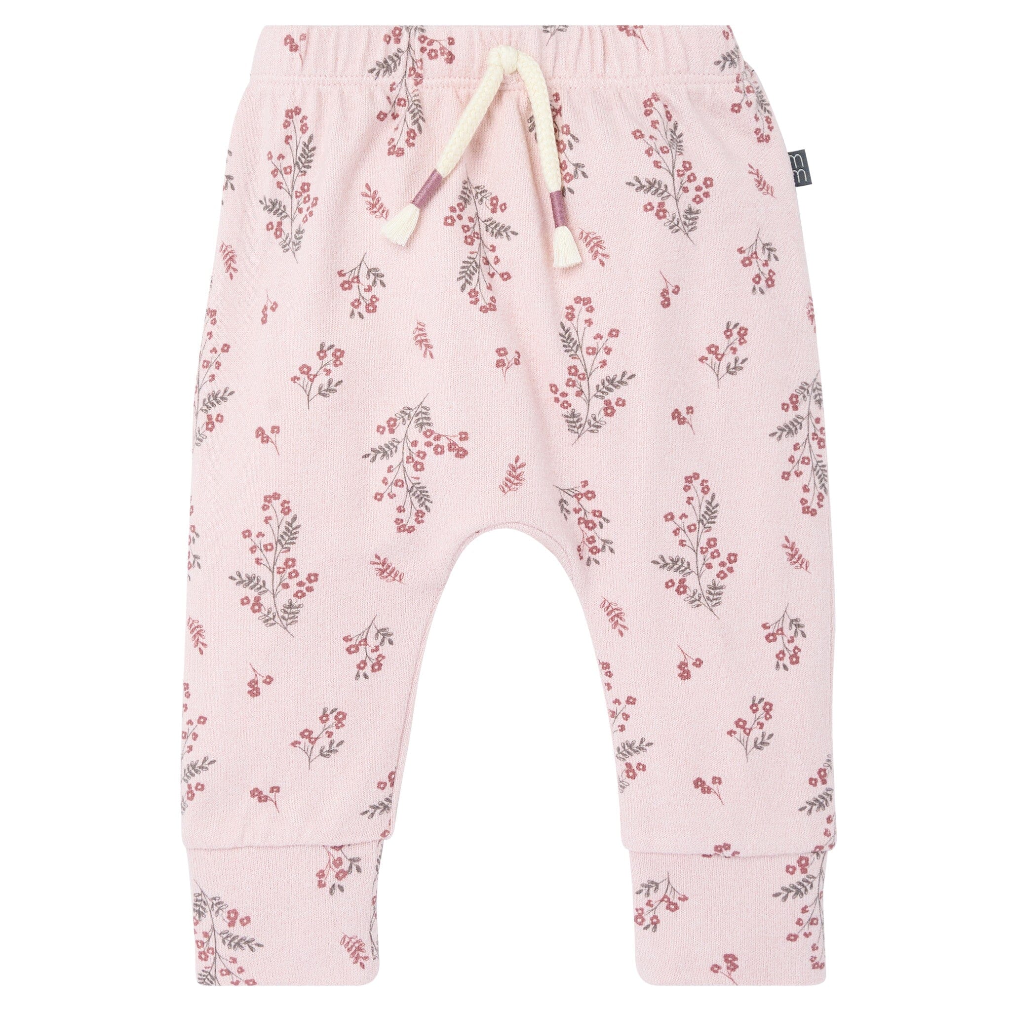 2-Piece Baby Girls Blush Floral Hacci Peplum Top and Pants - Image 5