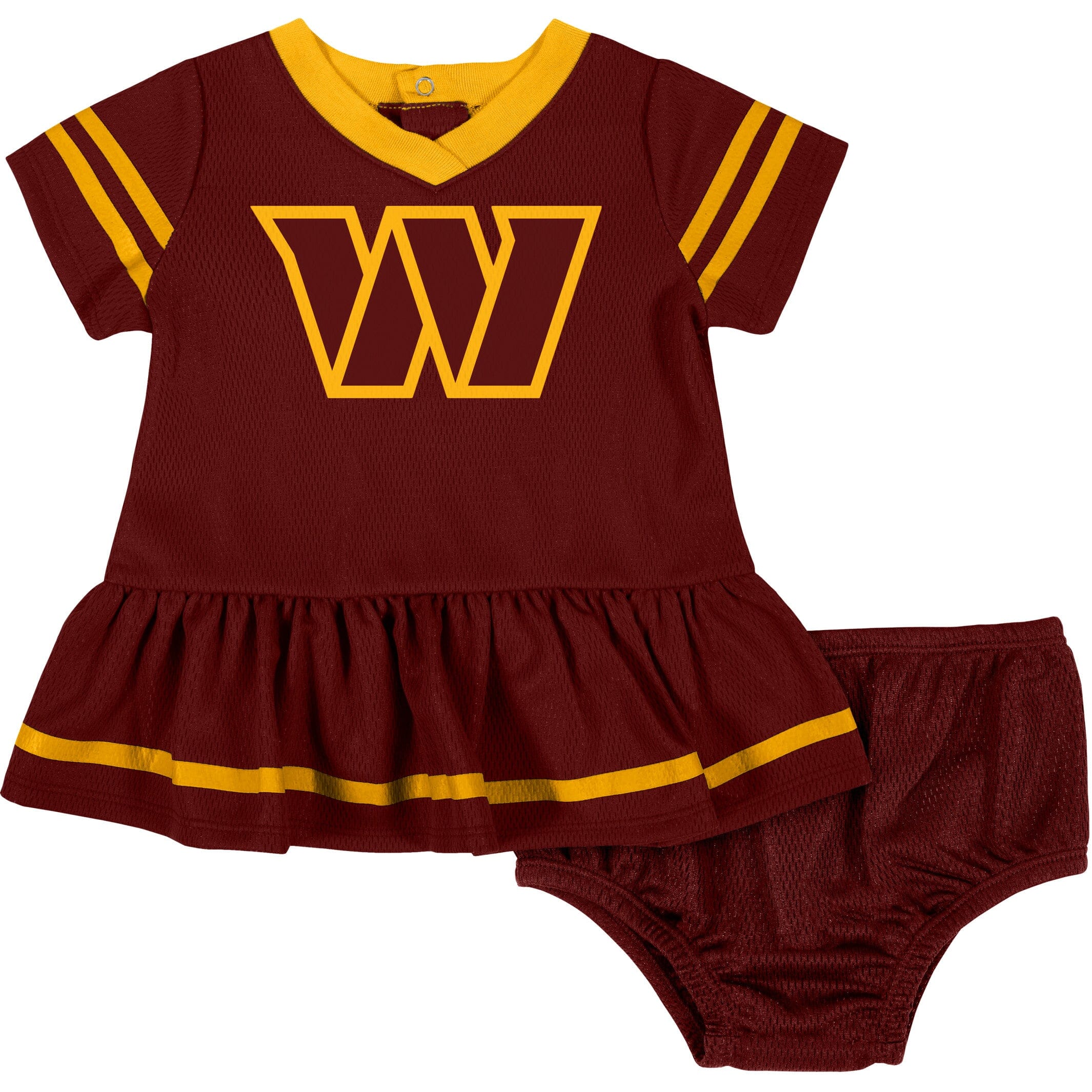 2-Piece Baby Girls Washington Commanders Dress & Diaper Cover Set