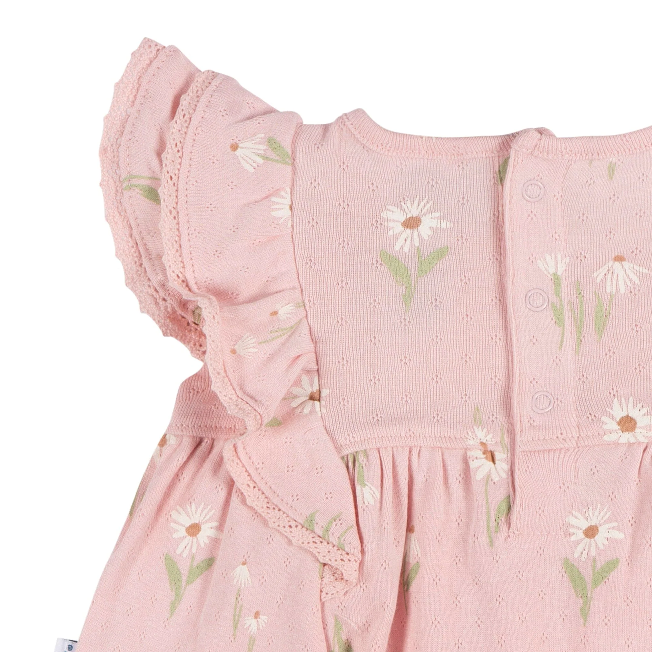 2-Piece Baby Girls Daisies Dress & Diaper Cover Set - Image 5