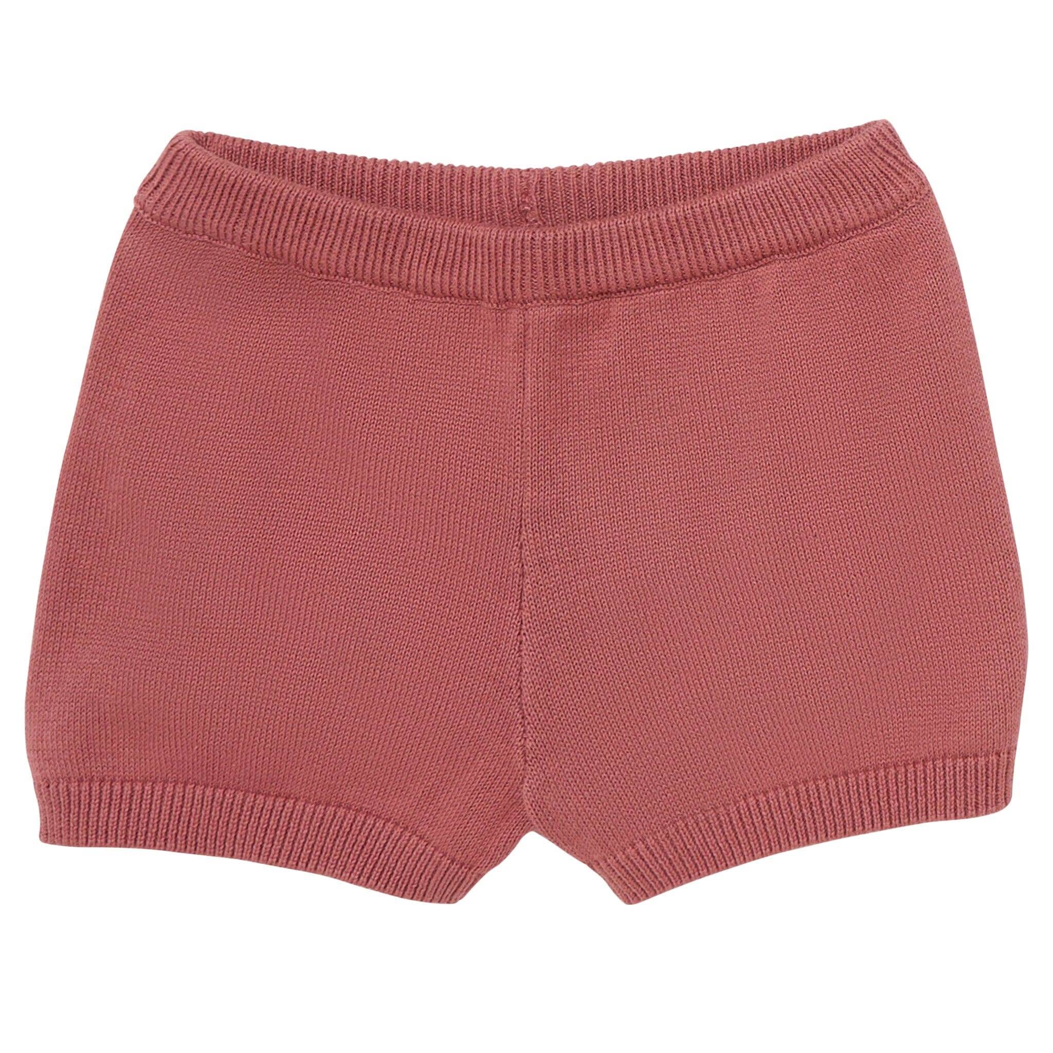 2-Piece Baby Girls Dark Rose Sweater Knit Top and Shorts Set - Image 8