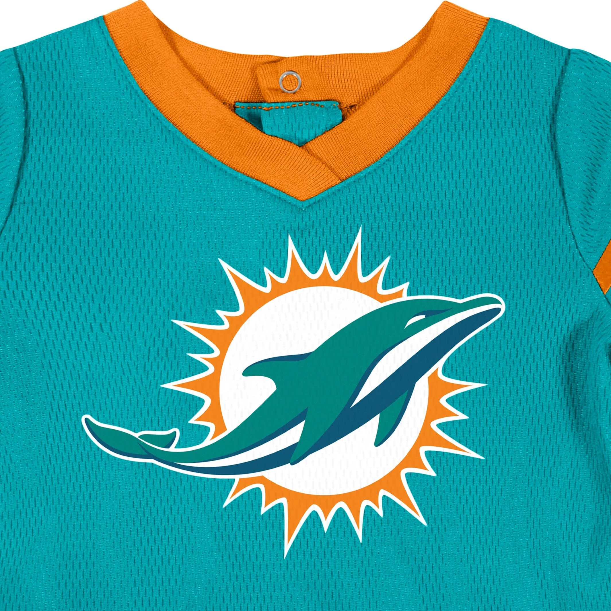 2-Piece Baby Girls Miami Dolphins Dress & Diaper Cover Set - Image 3