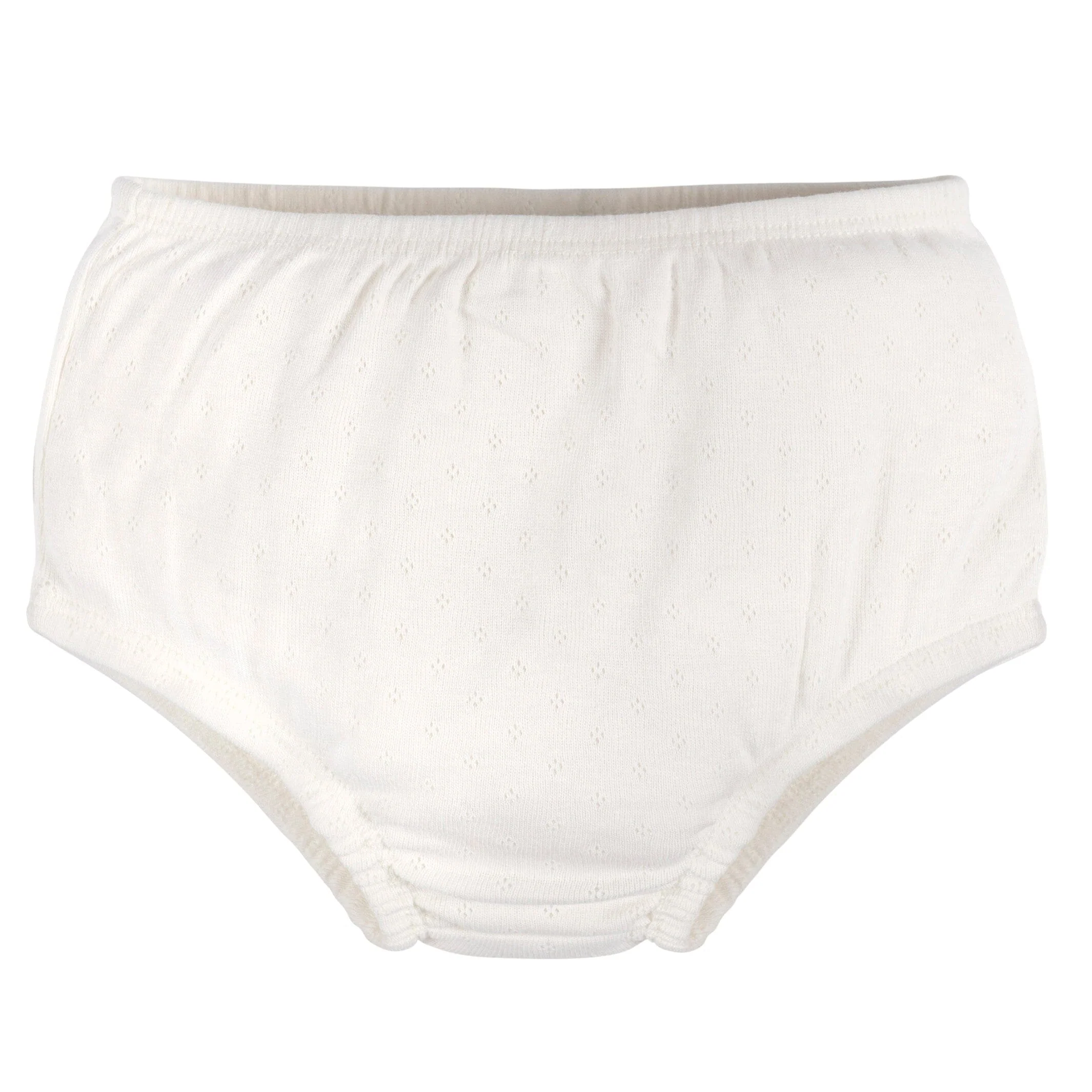 2-Piece Baby Girls Ivory Dress & Diaper Cover Set - Image 5