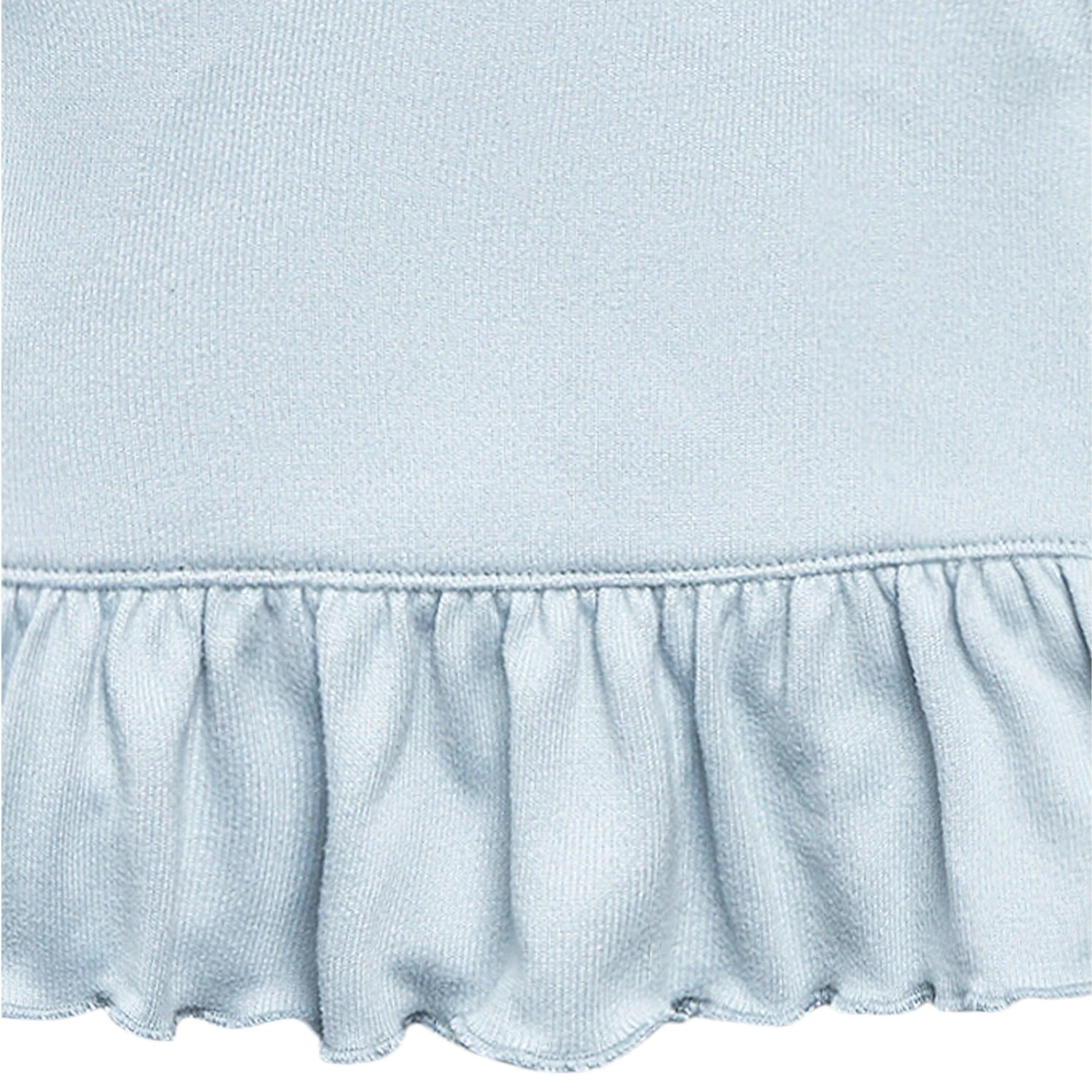 2-Piece Baby Girls Light Blue Hacci Peplum Top and Joggers Set - Image 5