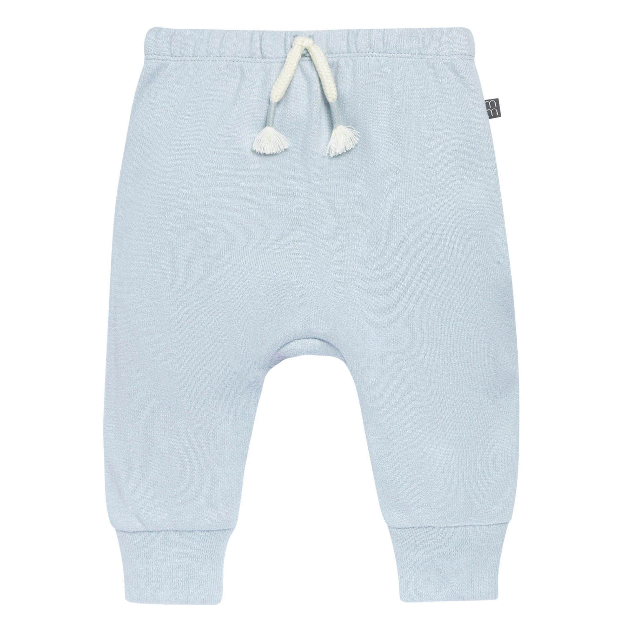 2-Piece Baby Girls Light Blue Hacci Peplum Top and Joggers Set - Image 6