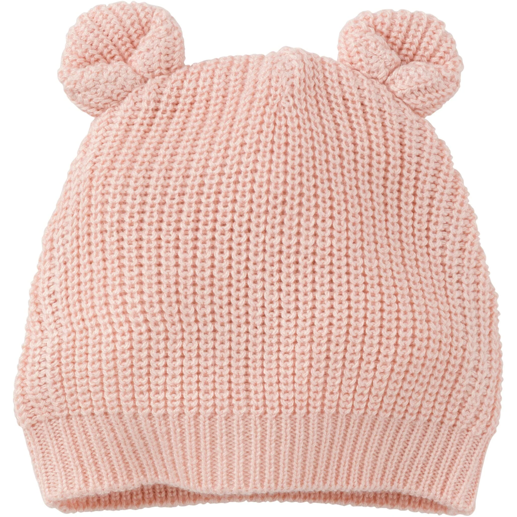 2-Piece Baby Girls Light Pink Sweater Romper & Hat Set - Image 2