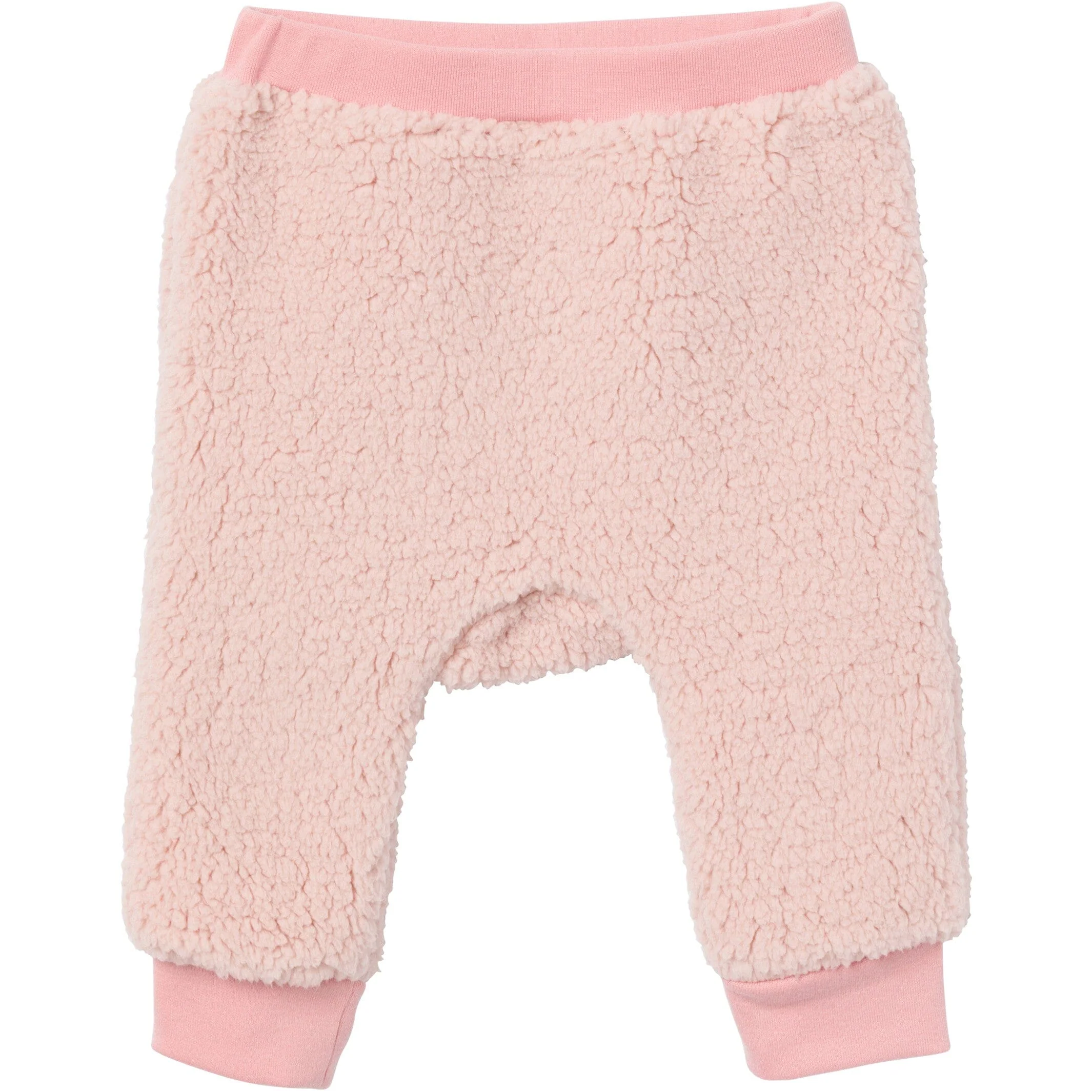 Embroidered 2-Piece Baby Girls Light Pink Sherpa Drop Shoulder Top & Pants - Image 7