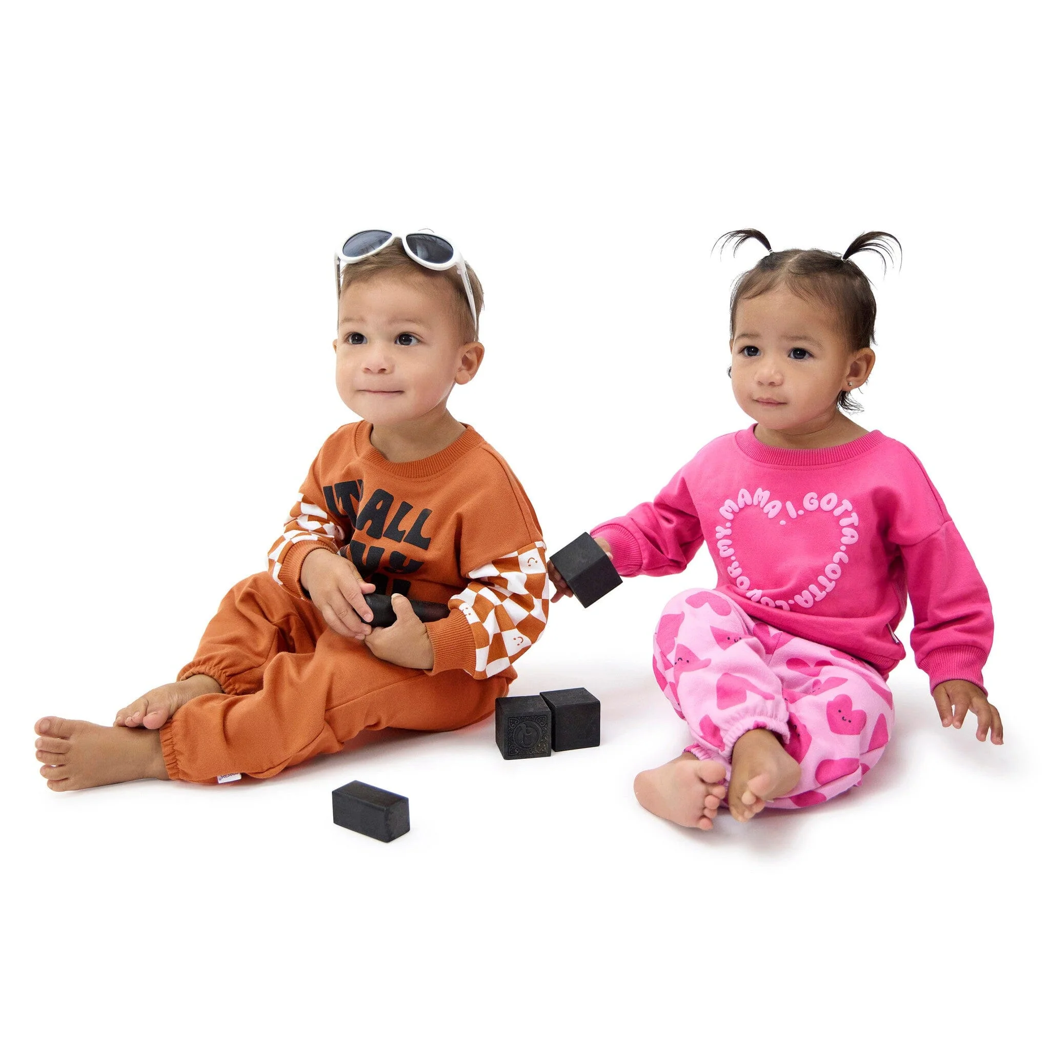 2-Piece Baby Girls Love Mama Sweatshirt Set - Image 5