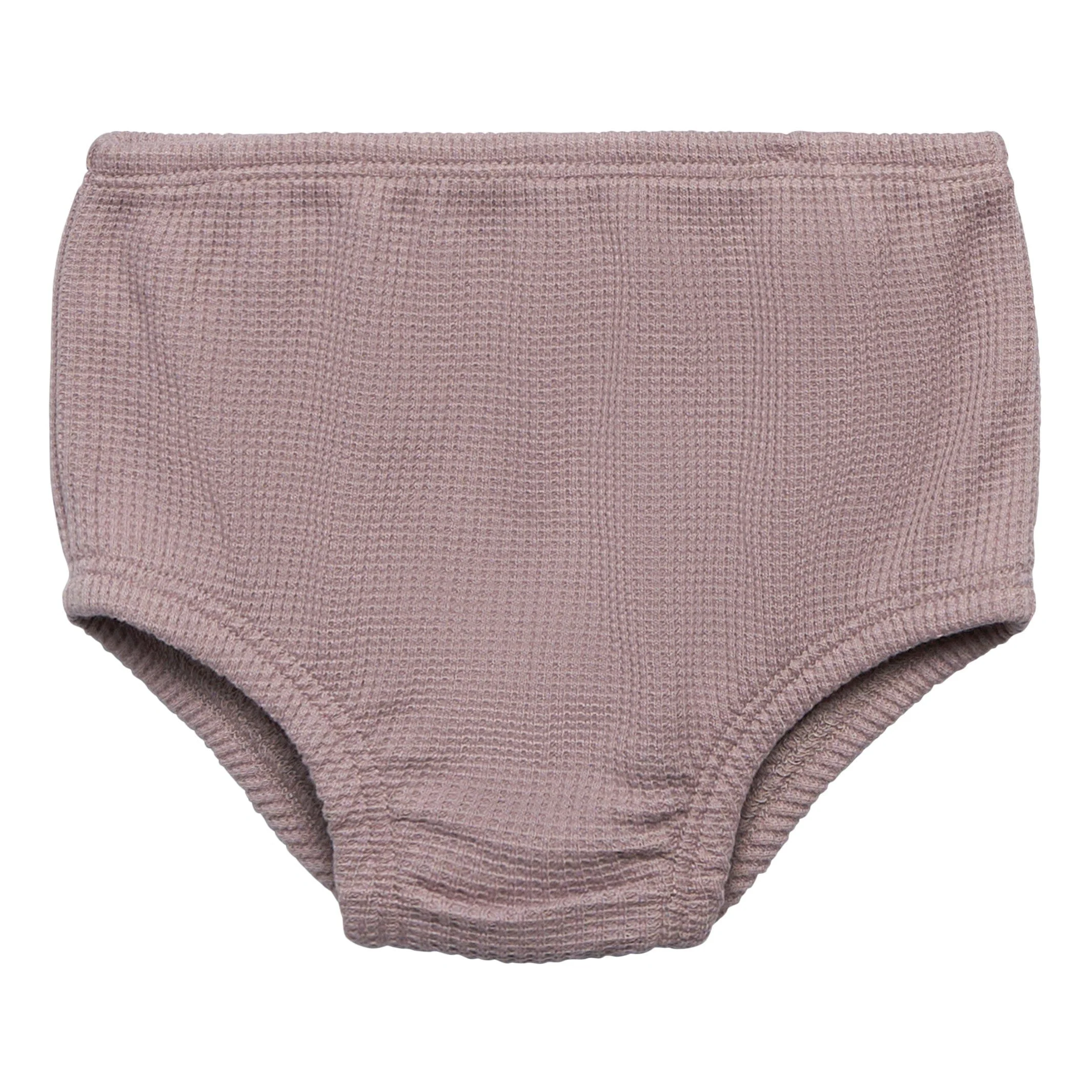 2-Piece Baby Girls Medium Lilac Waffle Dress Set - Image 5