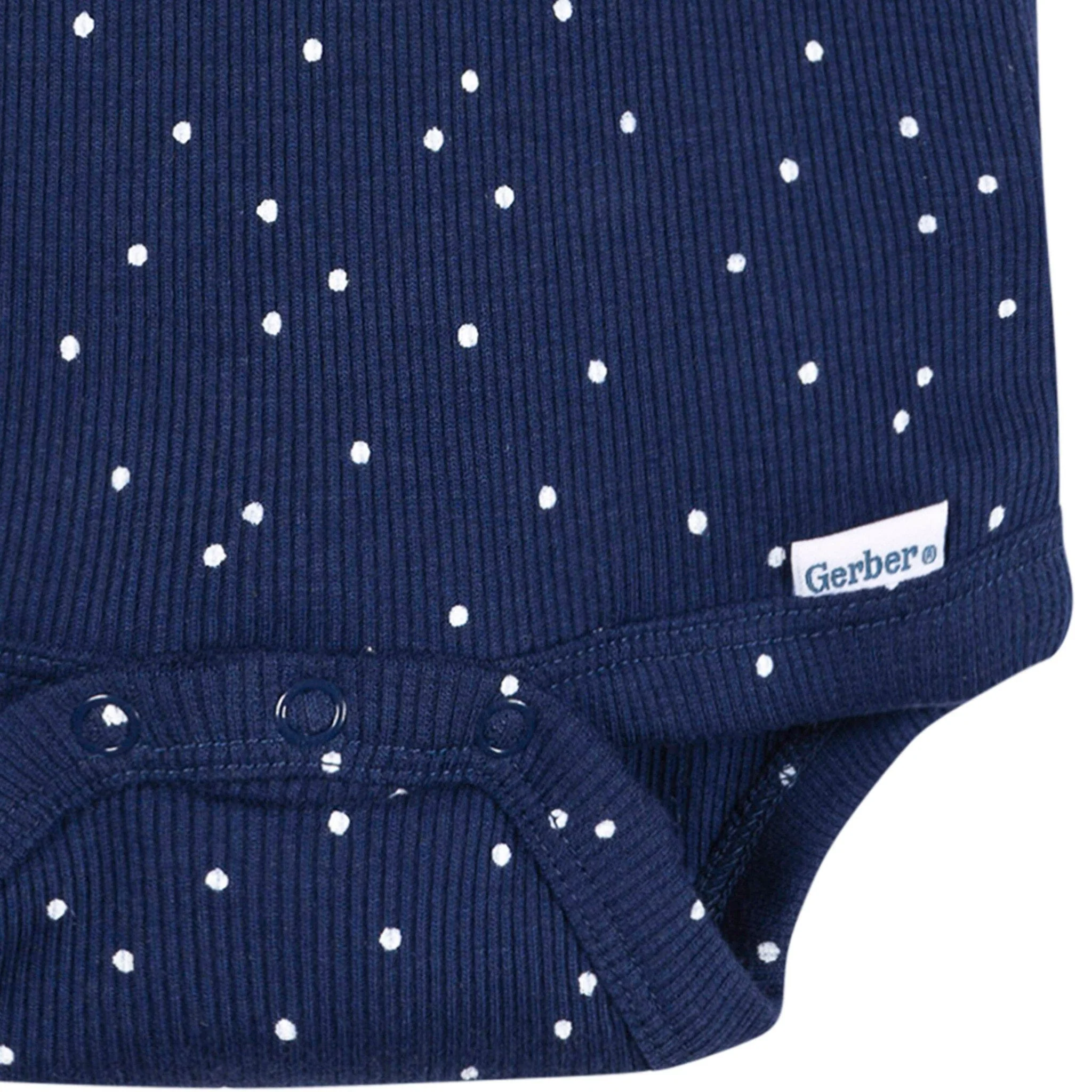 2-Piece Baby Girls Navy Dots Bodysuit & Shorts Set - Image 4
