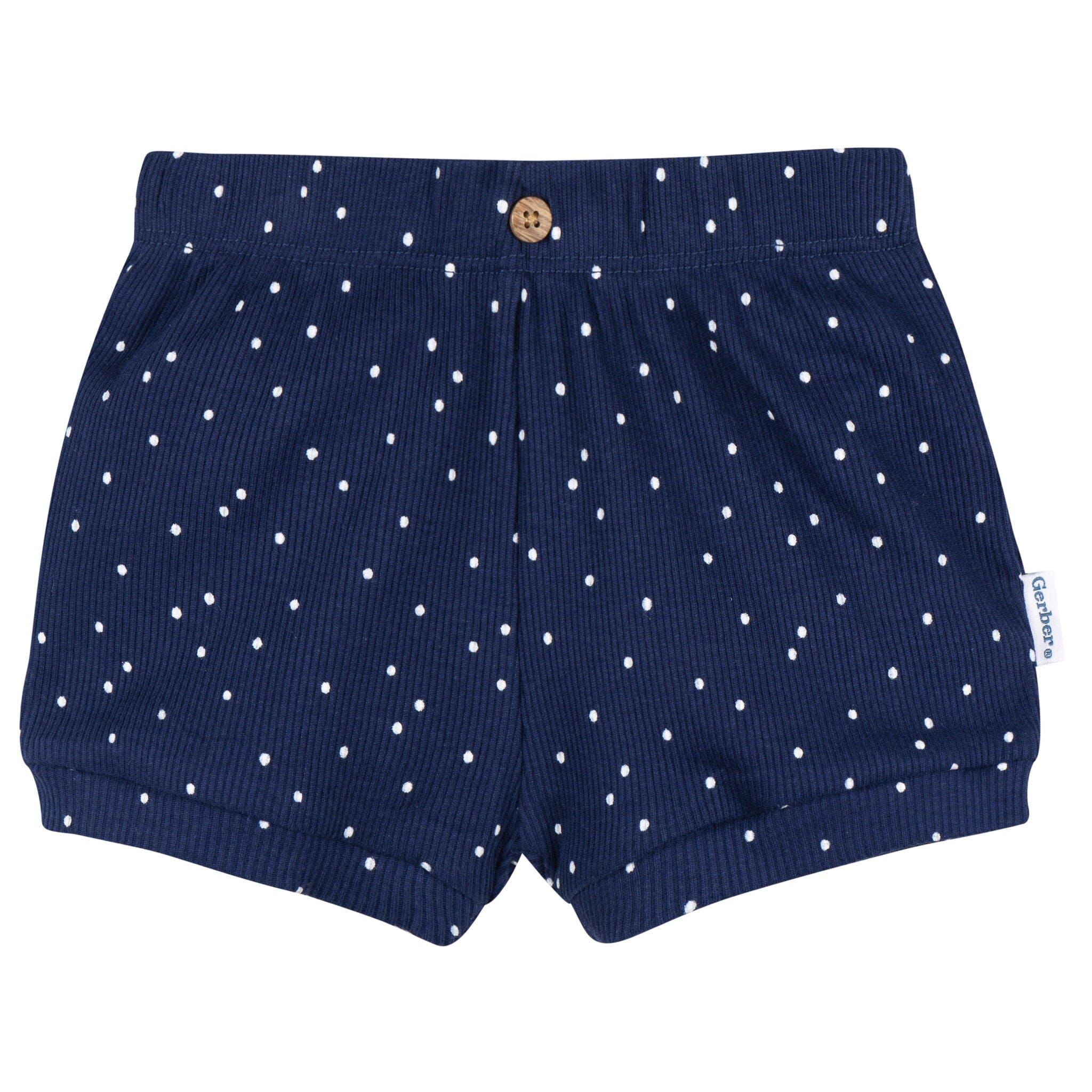 2-Piece Baby Girls Navy Dots Bodysuit & Shorts Set - Image 5