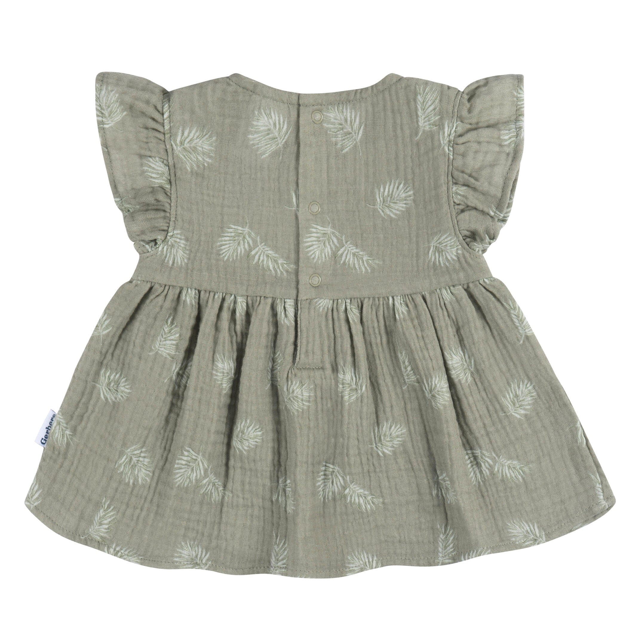 2-Piece Baby Girls Palms Tunic and Diaper Cover Set - Image 6