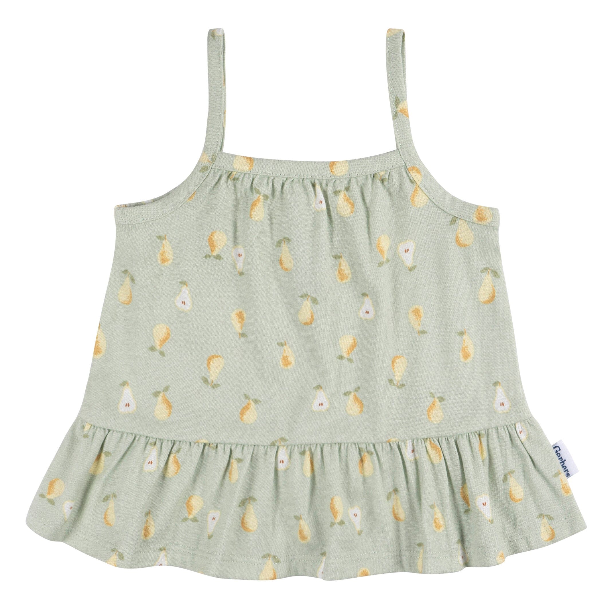 2-Piece Baby Girls Pears Tank Top and Diaper Cover Set - Image 2