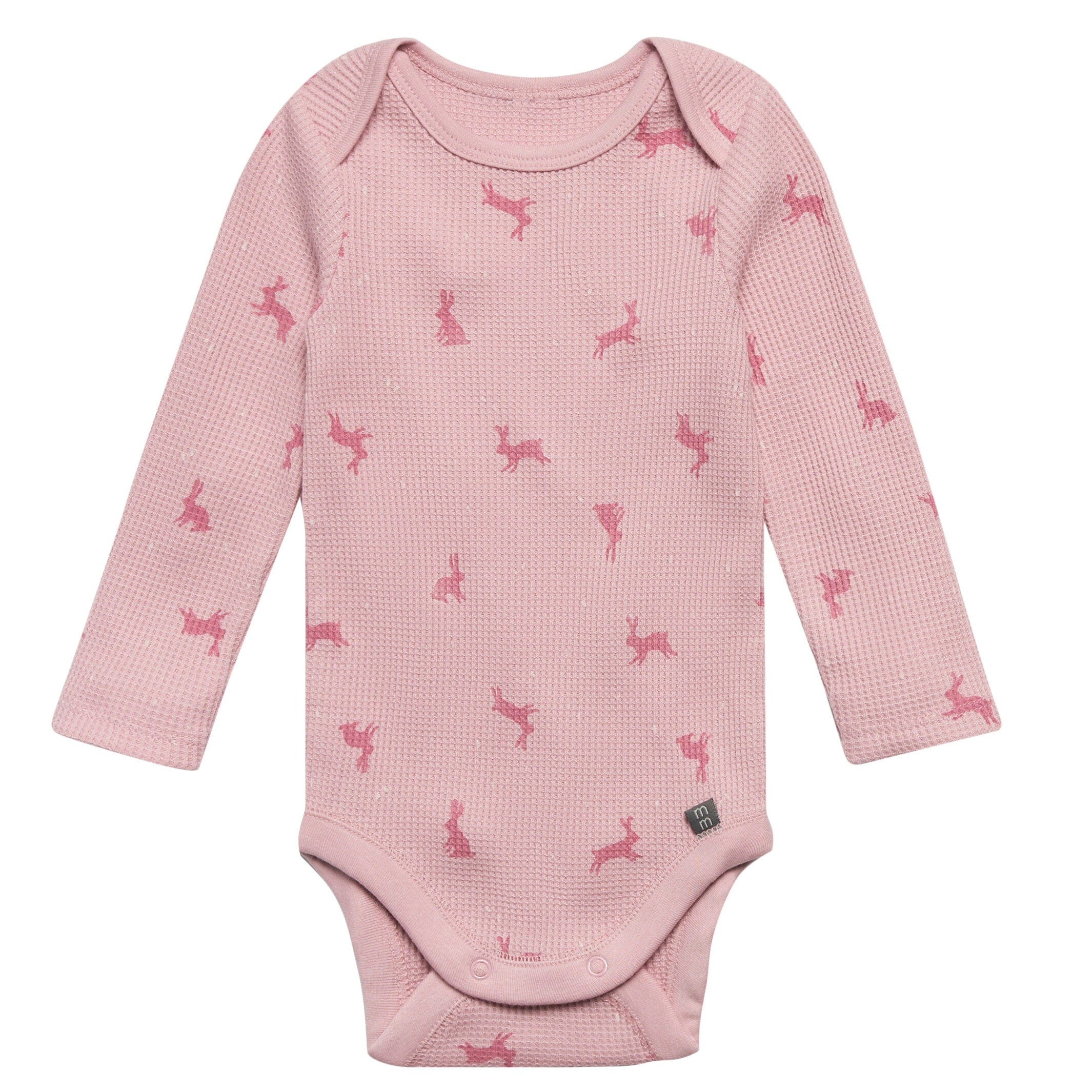 2-Piece Baby Girls Pink Bunnies Bodysuit and Pant Set - Image 2