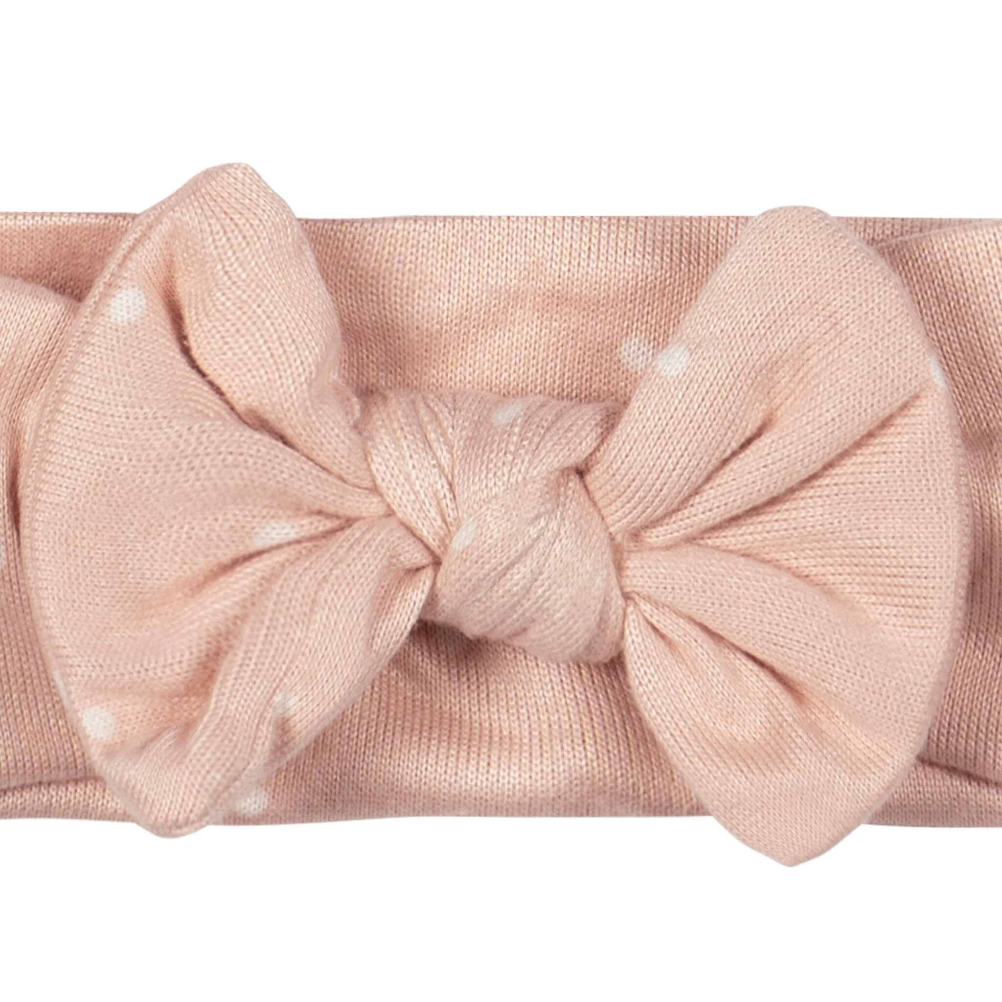 2-Piece Baby Girls Polka Dots Swaddle and Headband Set - Image 3
