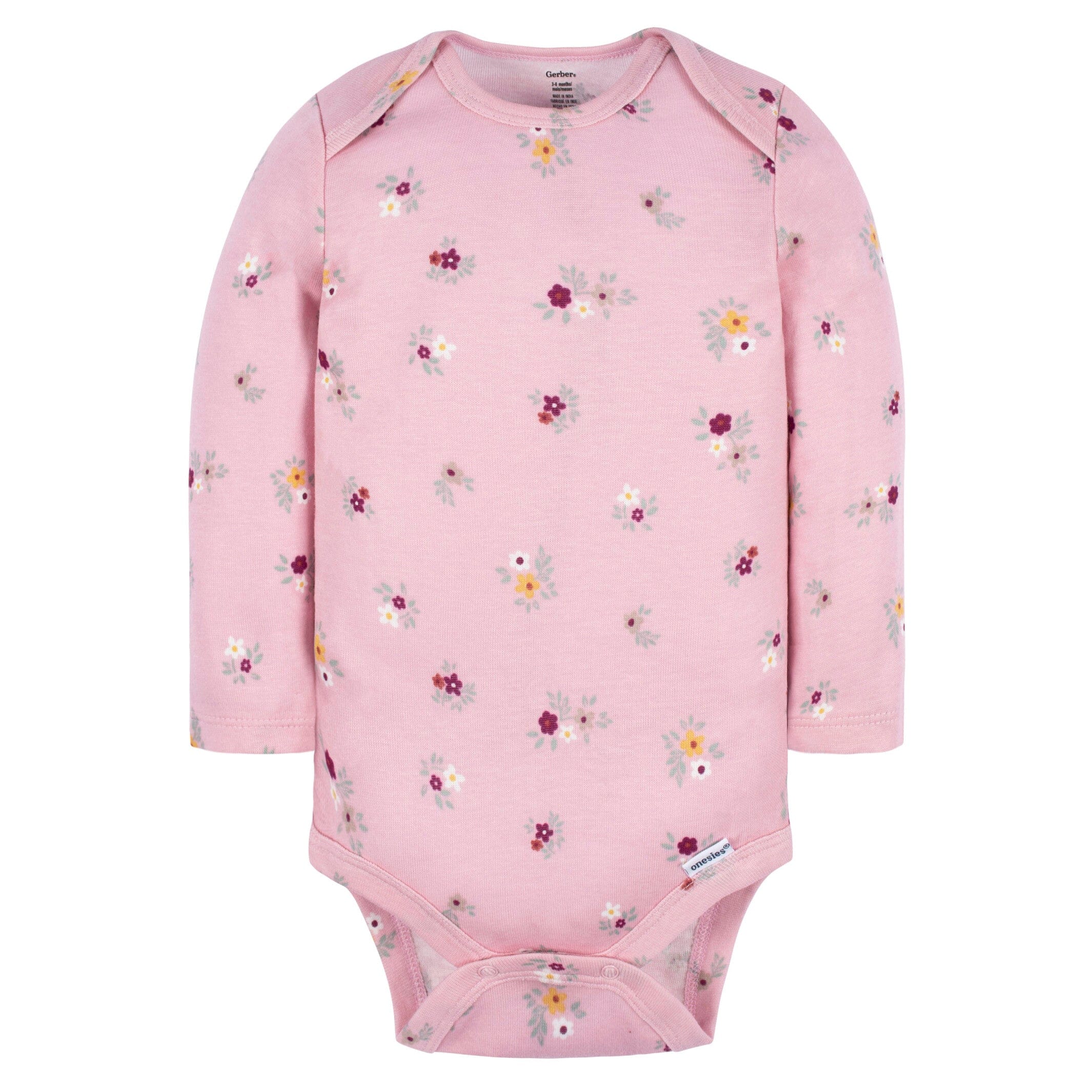 2-Piece Baby Girls Purple Floral Jumper & Bodysuit Set - Image 3
