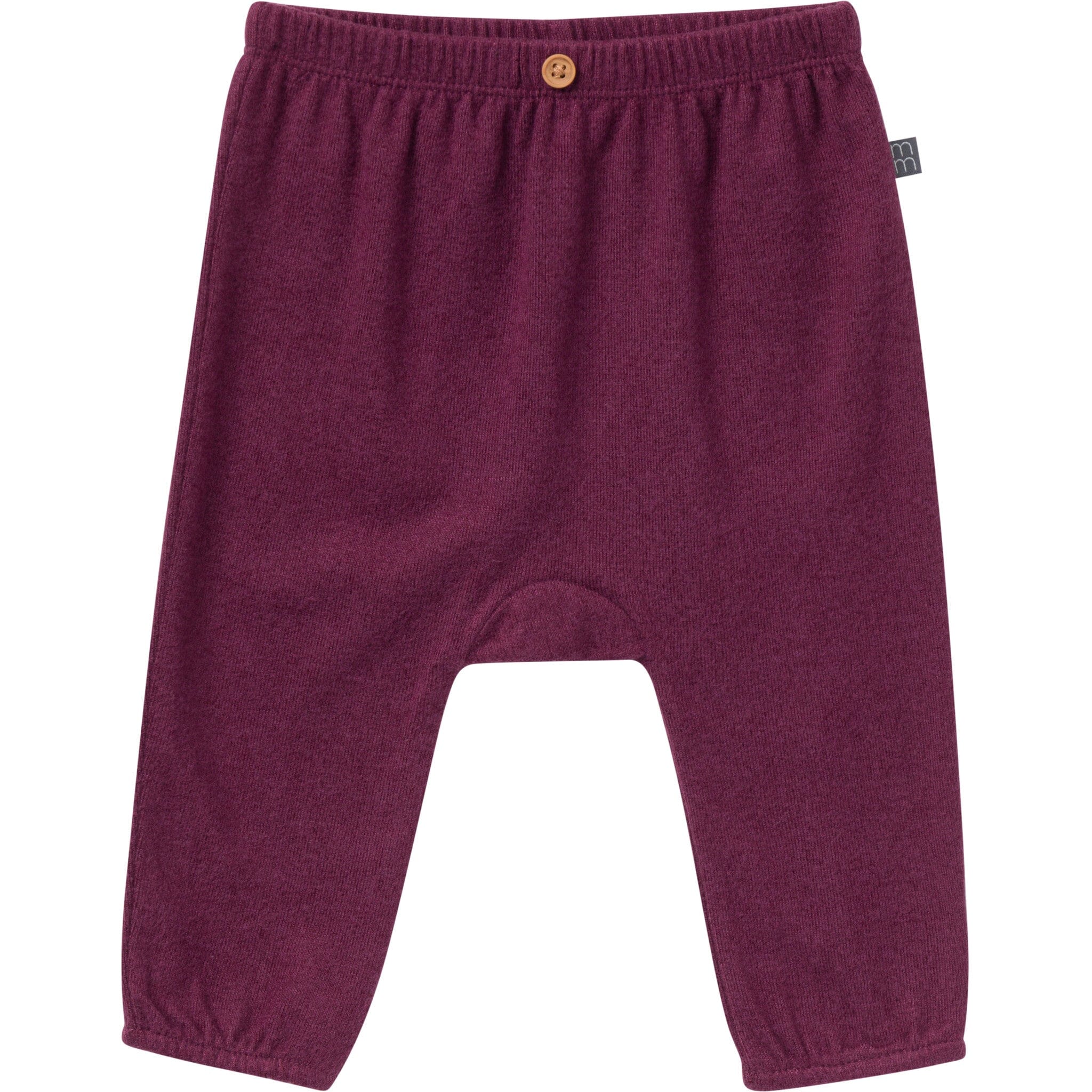 2-Piece Baby Girls Burgundy Heather Hacci Ruffle Top and Pant Set - Image 5