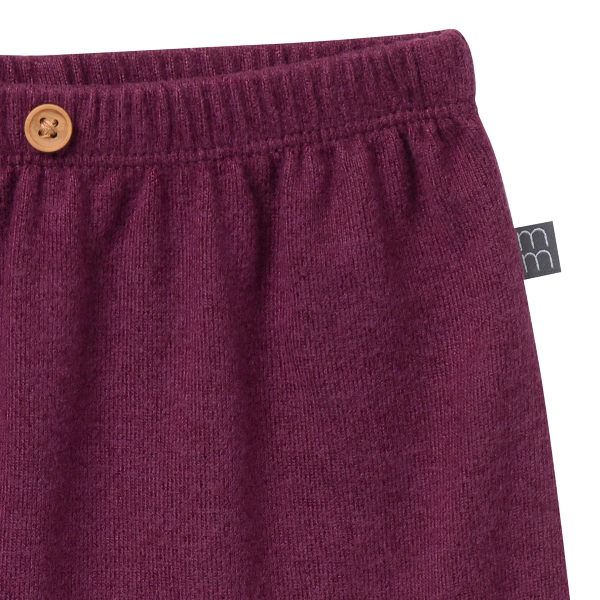 2-Piece Baby Girls Burgundy Heather Hacci Ruffle Top and Pant Set - Image 6