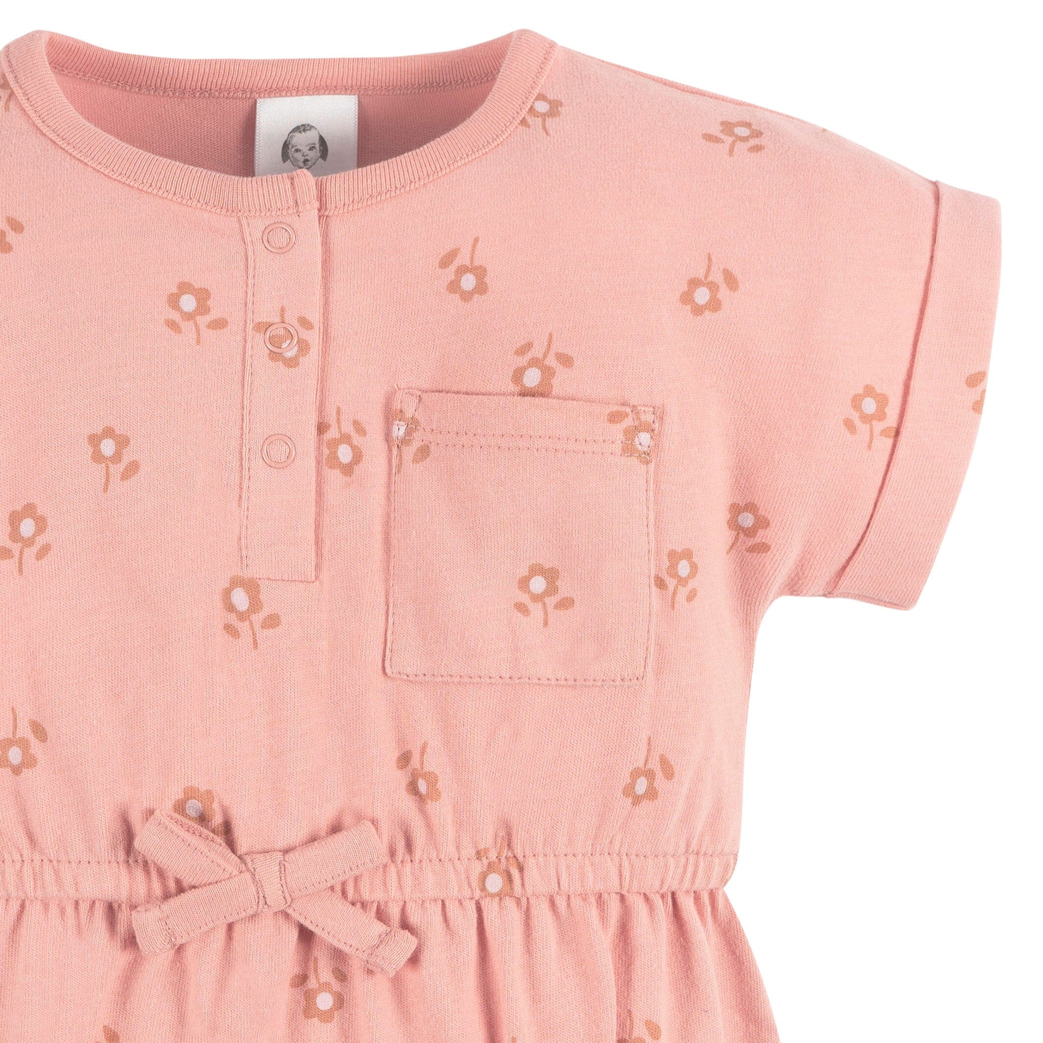 2-Pack Baby Girls Retro Floral Rompers - Image 4