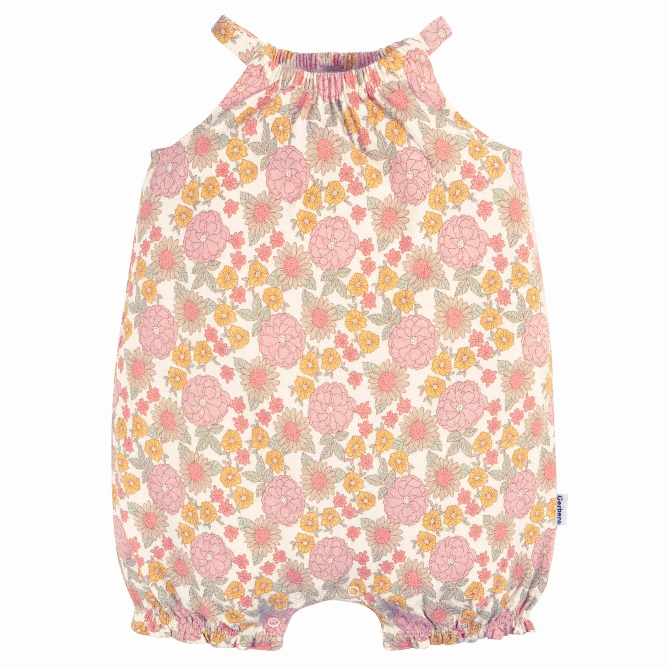 2-Pack Baby Girls Retro Floral Rompers - Image 5