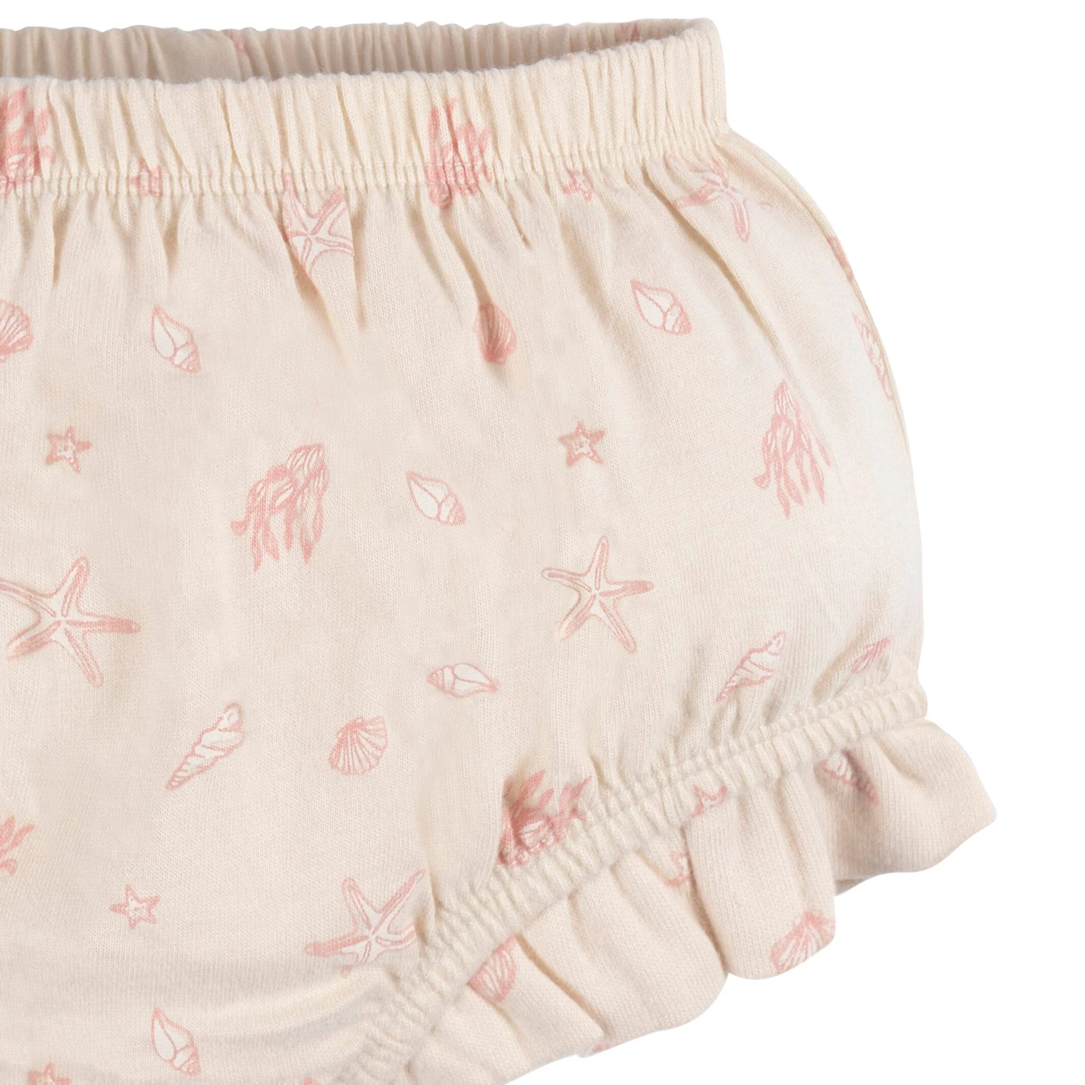 2-Piece Baby Girls Seashells Tank Top and Diaper Cover Set - Image 4
