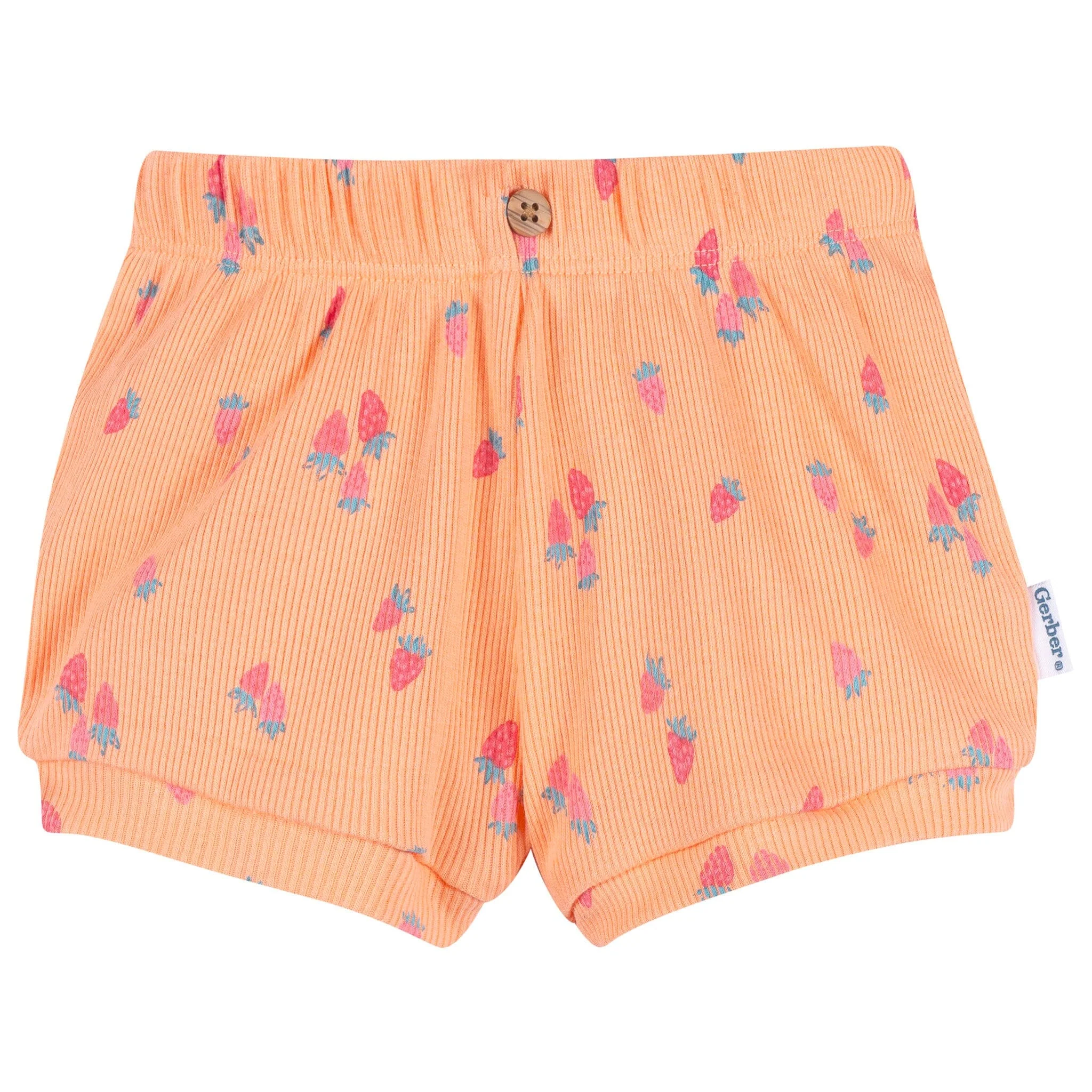 2-Piece Baby Girls Strawberries Bodysuit & Shorts Set - Image 5