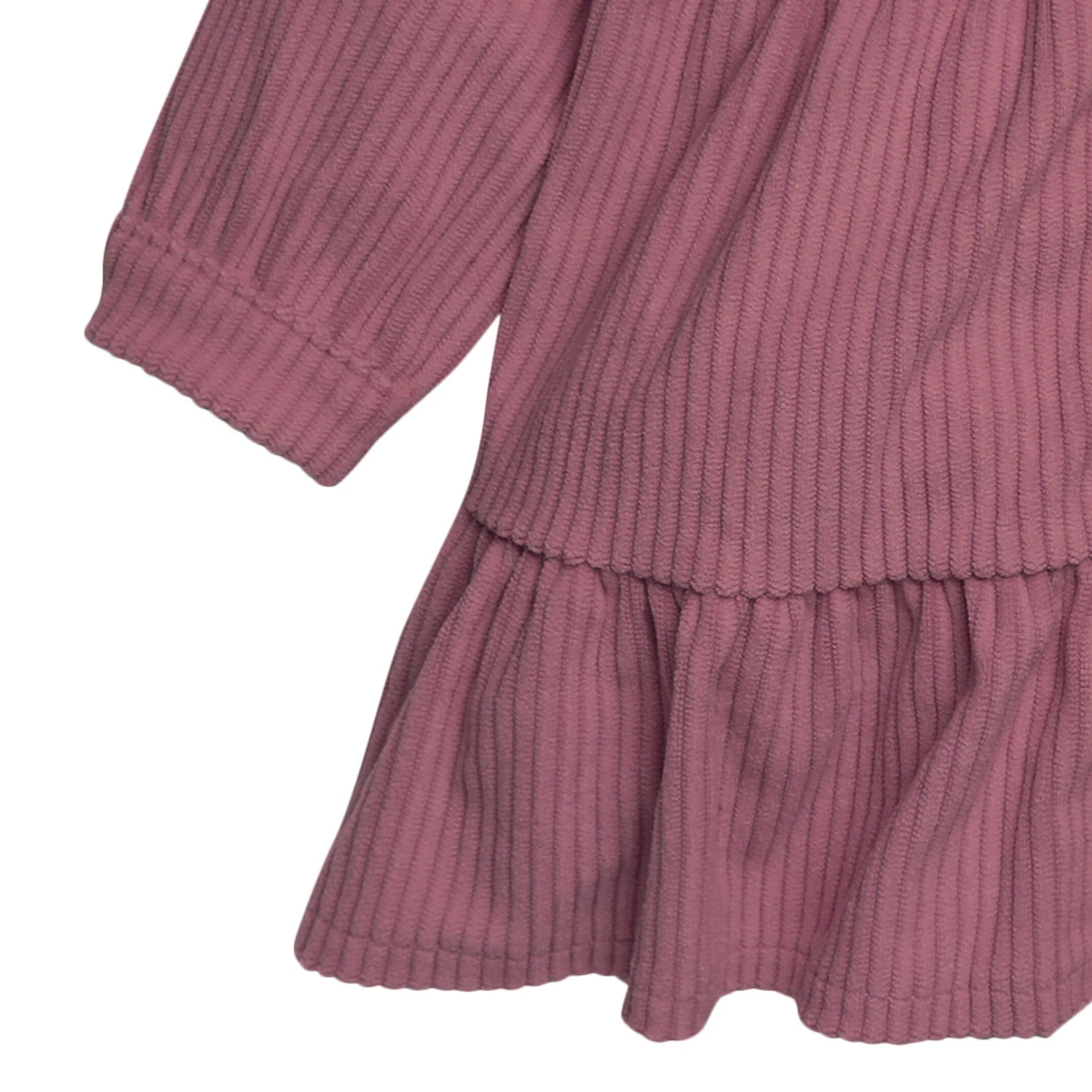 2-Piece Baby Girls Wine Corduroy Dress Set - Image 5