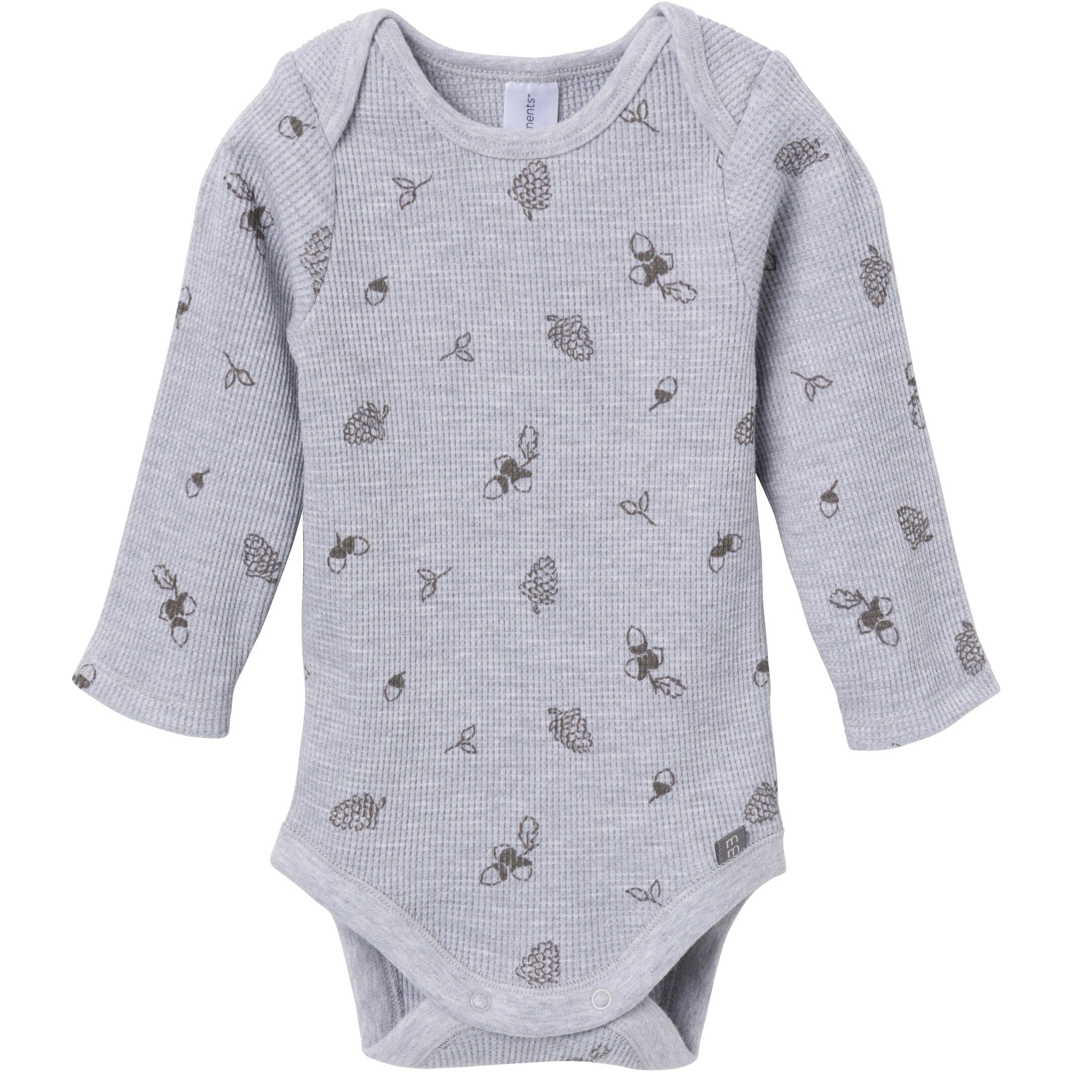 2-Piece Baby Neutral Acorn Grey Heather Bodysuit and Pant Set - Image 2