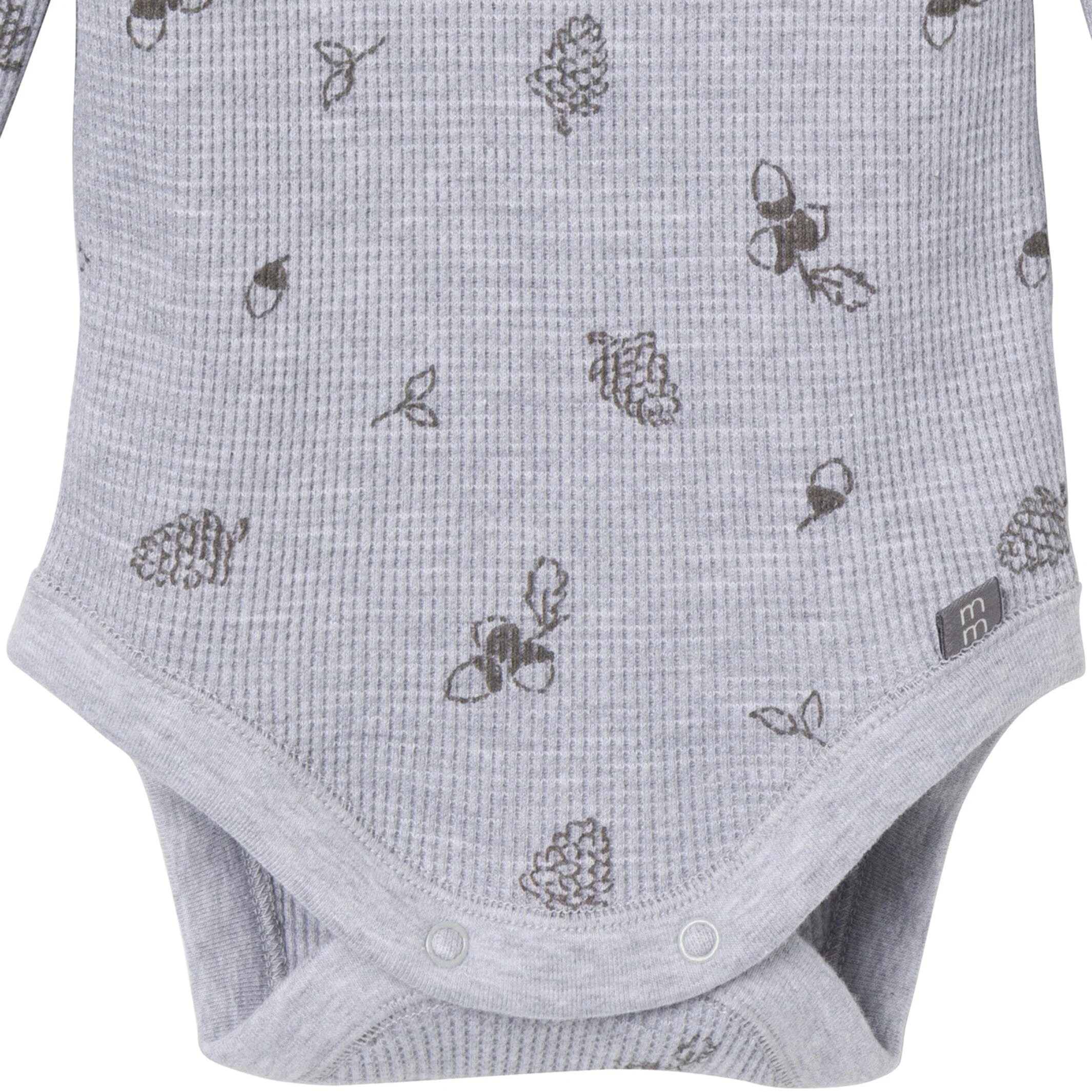 2-Piece Baby Neutral Acorn Grey Heather Bodysuit and Pant Set - Image 4