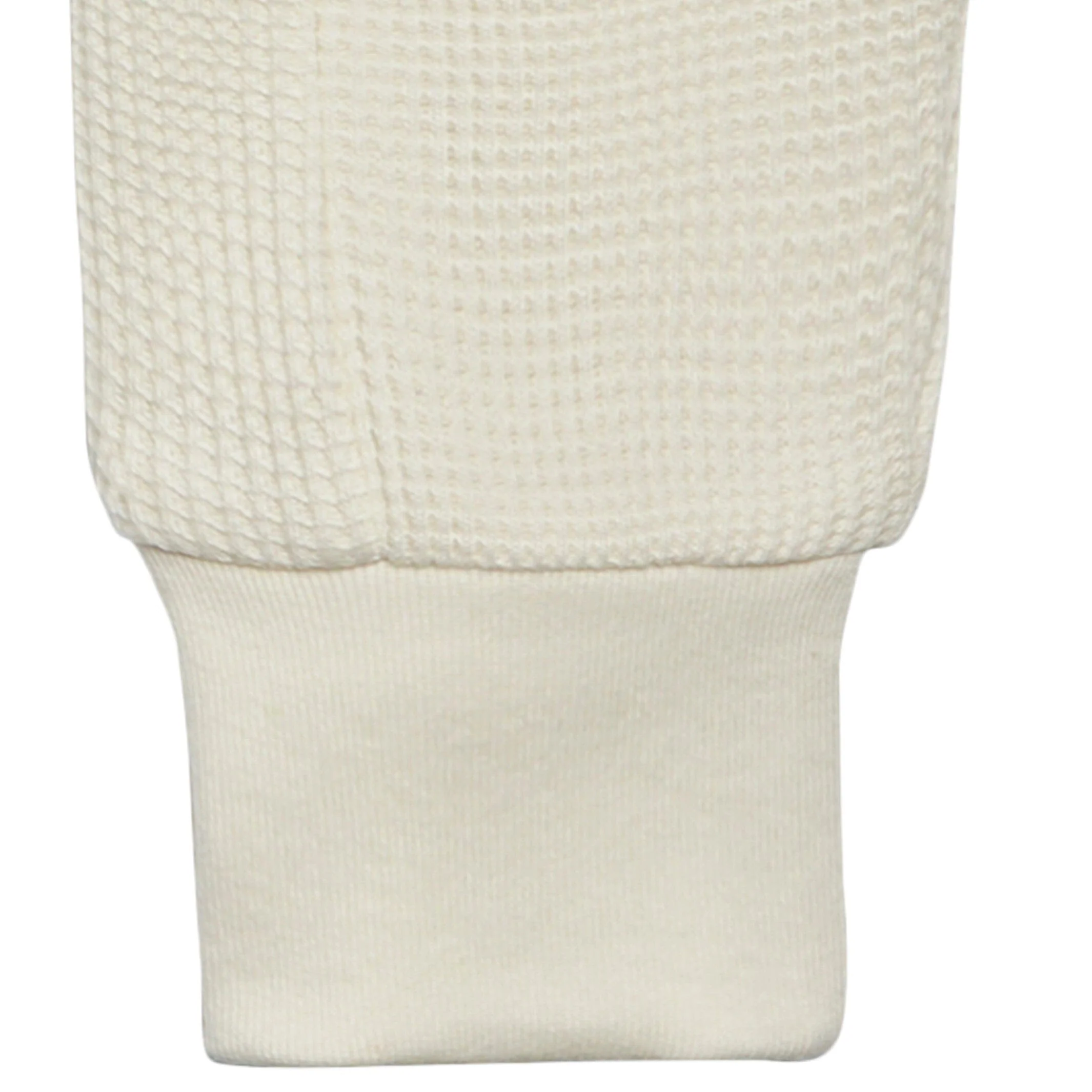 2-Piece Baby Neutral Ivory Waffle Hoodie and Pant Set - Image 6