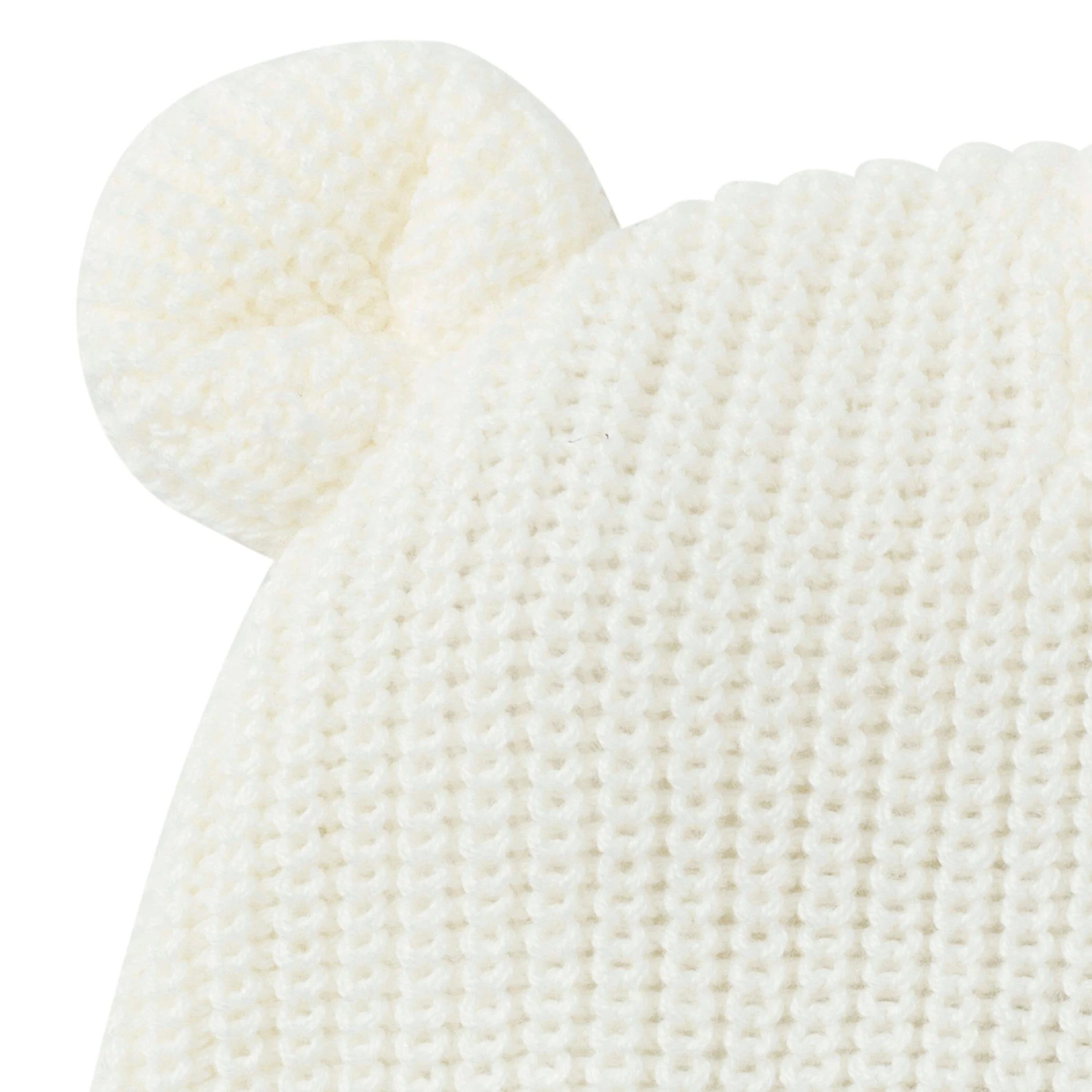 2-Piece Baby Neutral Ivory Sweater Romper & Hat Set - Image 3
