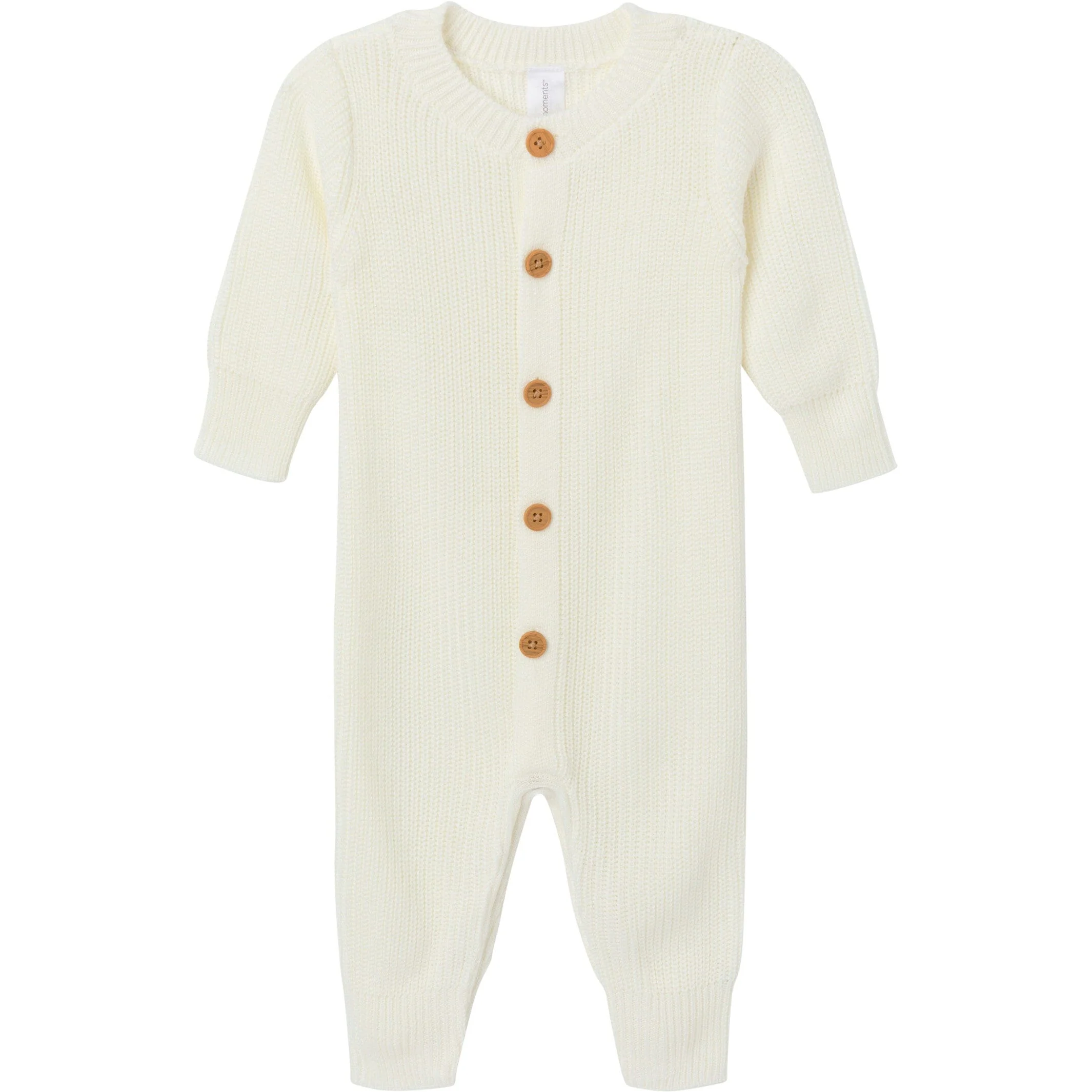 2-Piece Baby Neutral Ivory Sweater Romper & Hat Set - Image 4