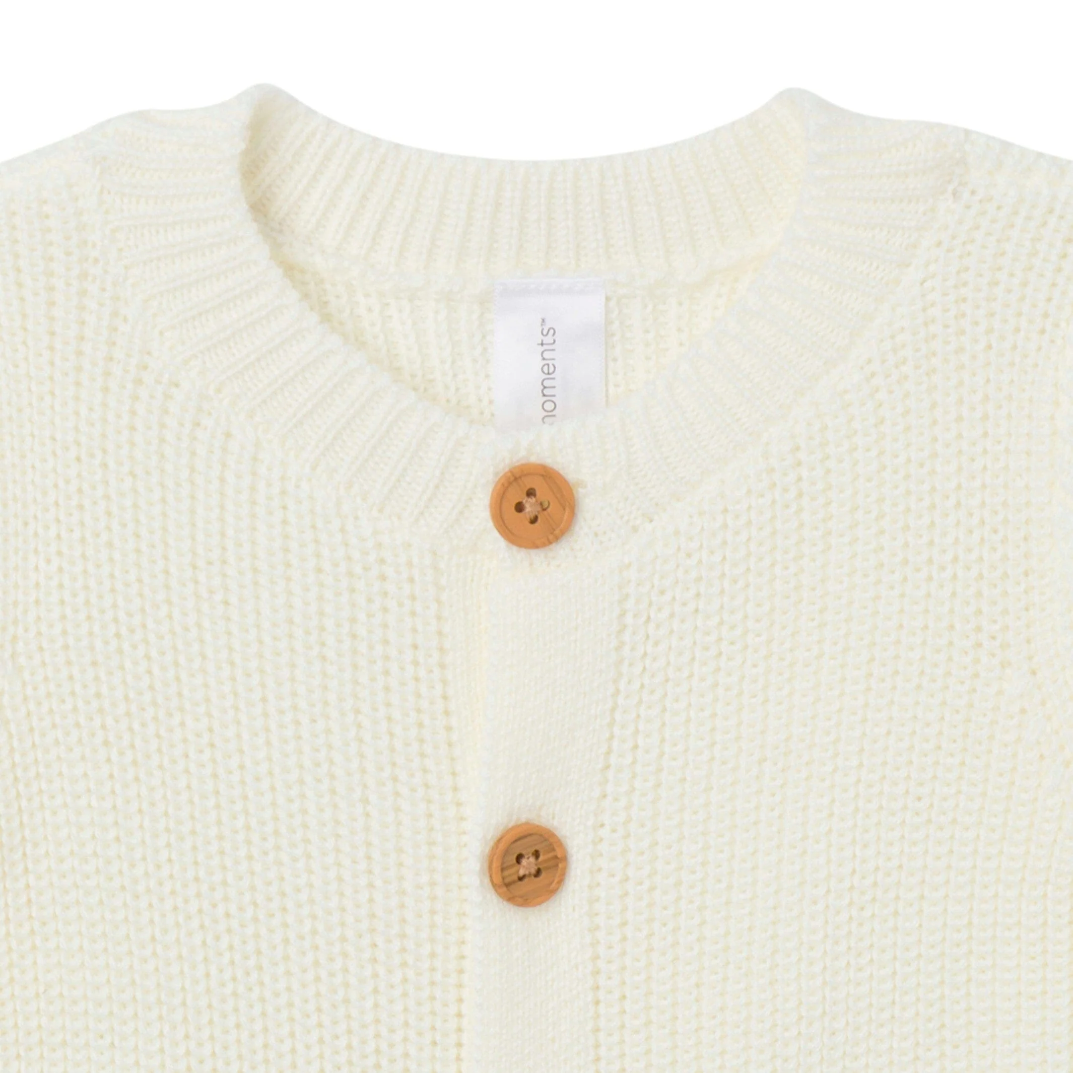 2-Piece Baby Neutral Ivory Sweater Romper & Hat Set - Image 5