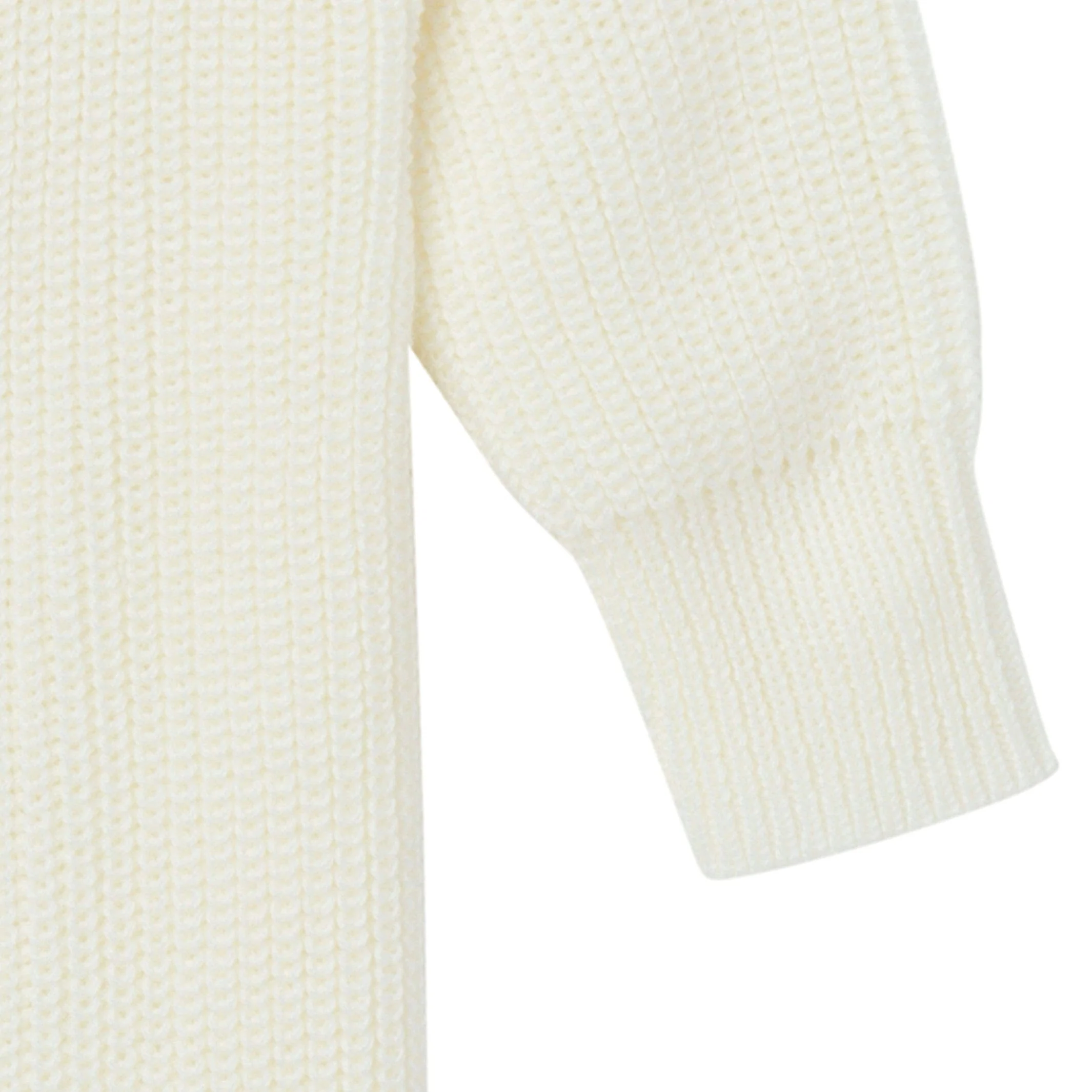 2-Piece Baby Neutral Ivory Sweater Romper & Hat Set - Image 6