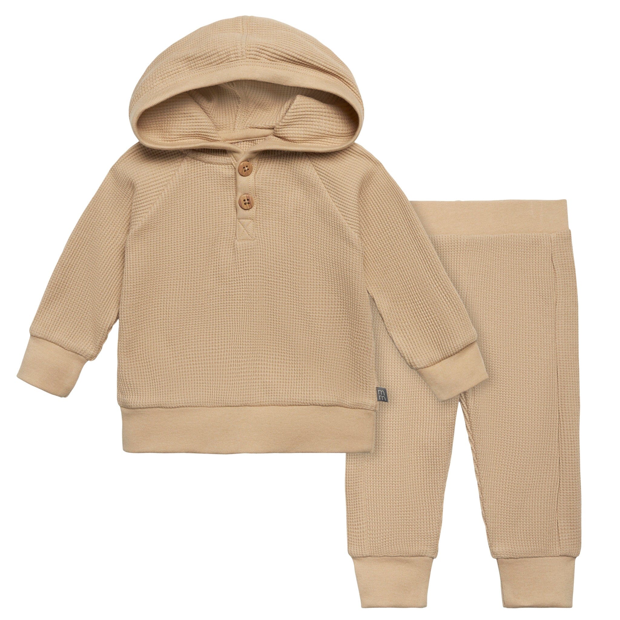 2-Piece Baby Neutral Lt Tan Hoodie and Pant Set