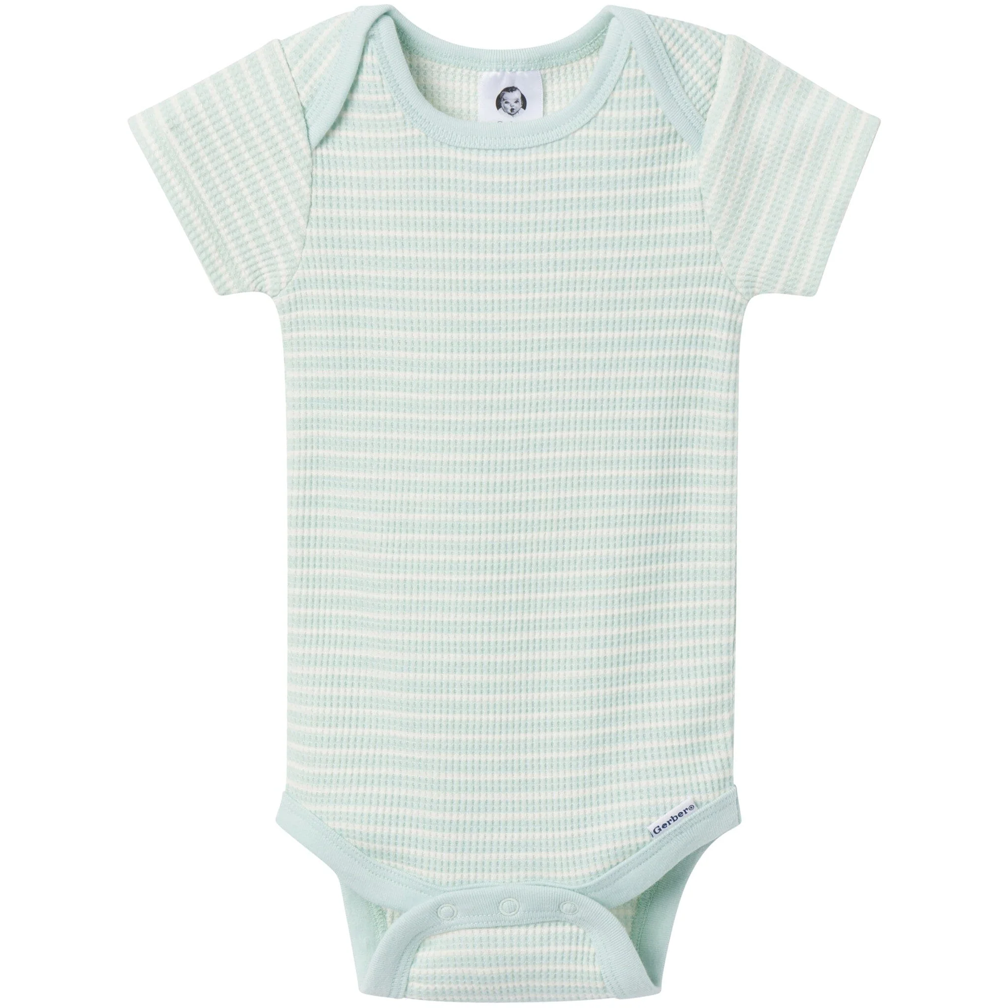2-Piece Baby Boys Sky Blue Stripe Onesies® Bodysuit and Pants Set - Image 2