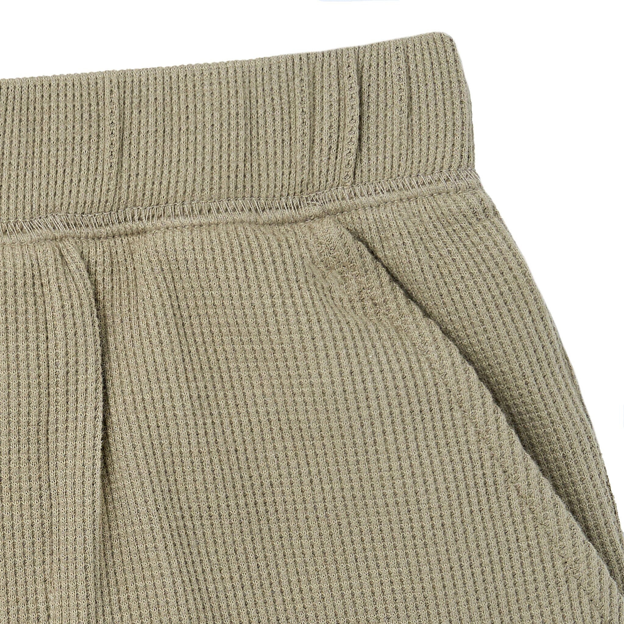 2-Piece Boys Muted Olive Johnny Collar Shirt and Shorts Set - Image 7