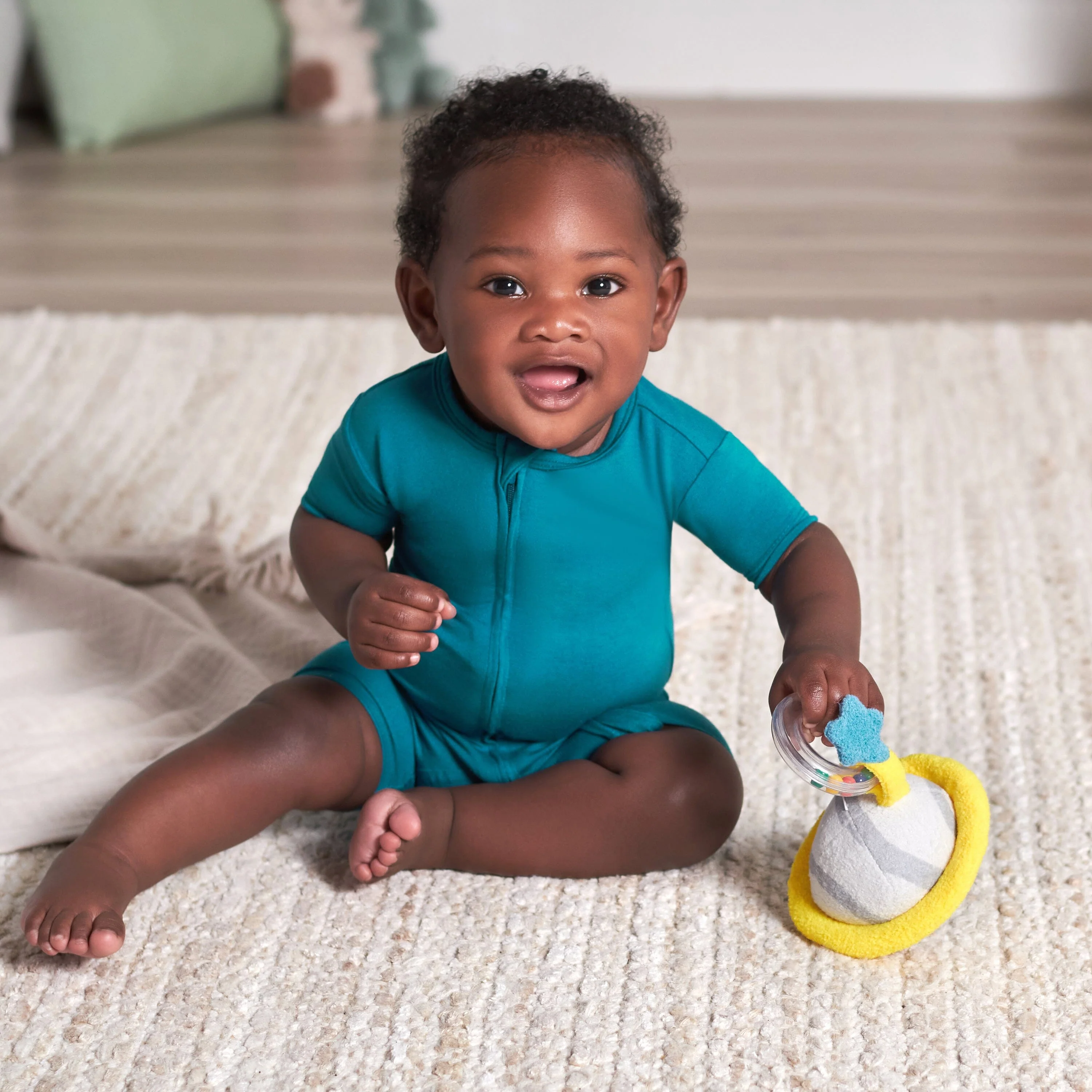 2-Piece Baby Boys Space Rattle and Teether Set - Image 2