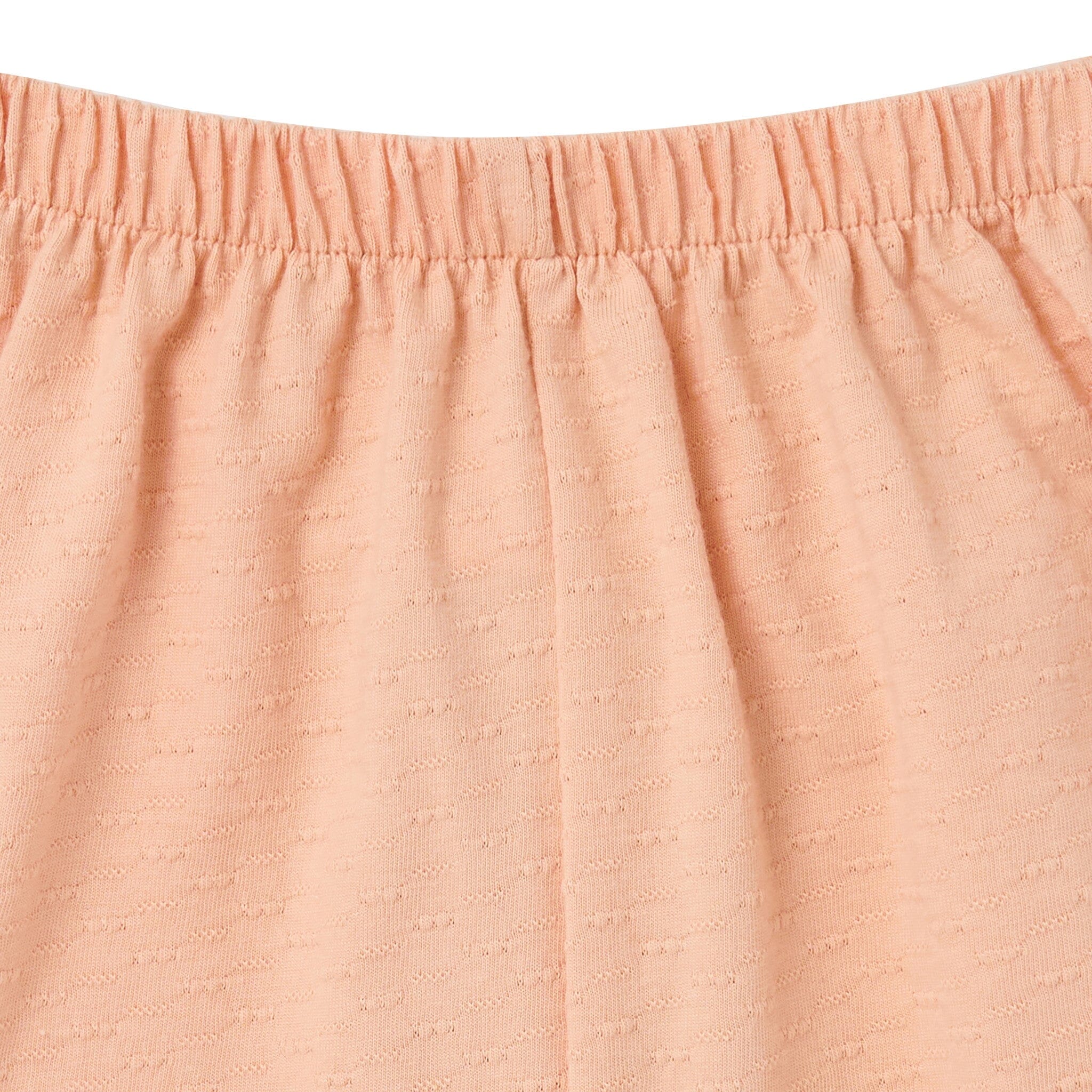 2-Piece Infant & Kids Girls Apricot Cream Eyelet Top and Shorts Set - Image 6