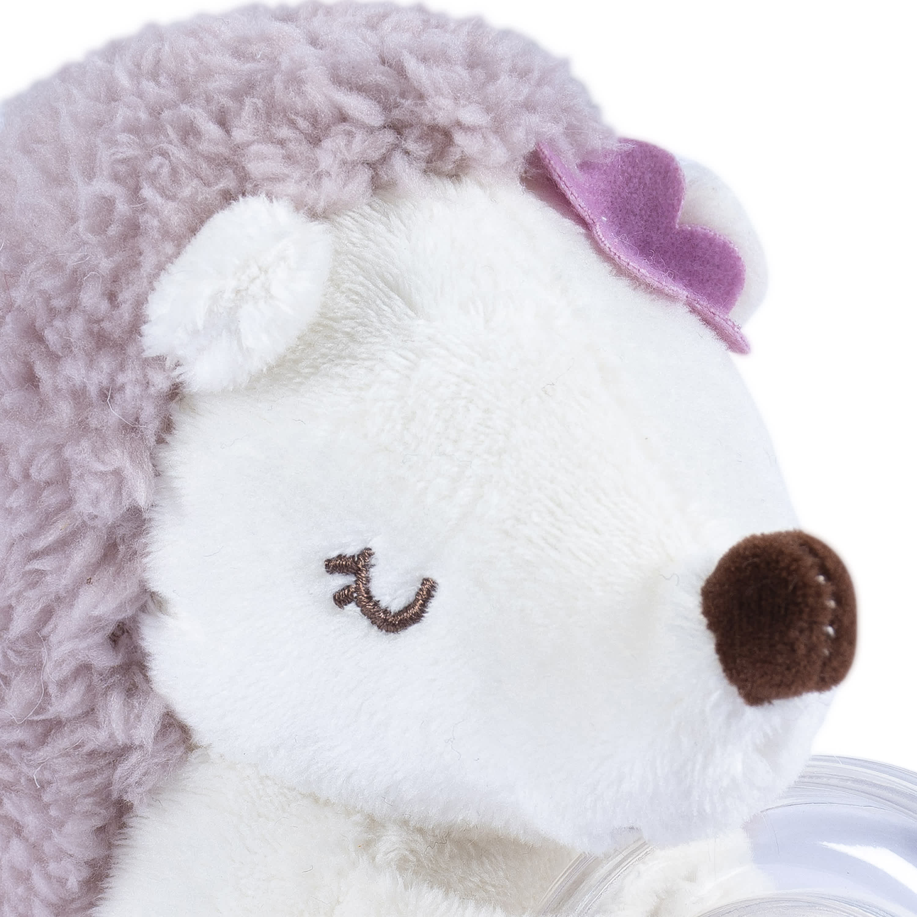 2-Piece Baby Girls Bunny & Hedgehog Rattle and Teether Set - Image 6