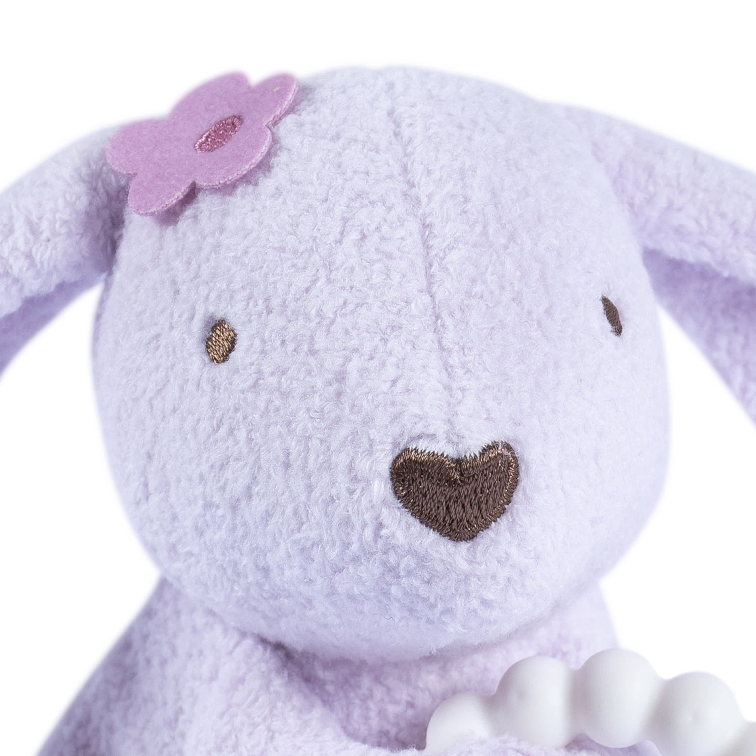 2-Piece Baby Girls Bunny & Hedgehog Rattle and Teether Set - Image 8