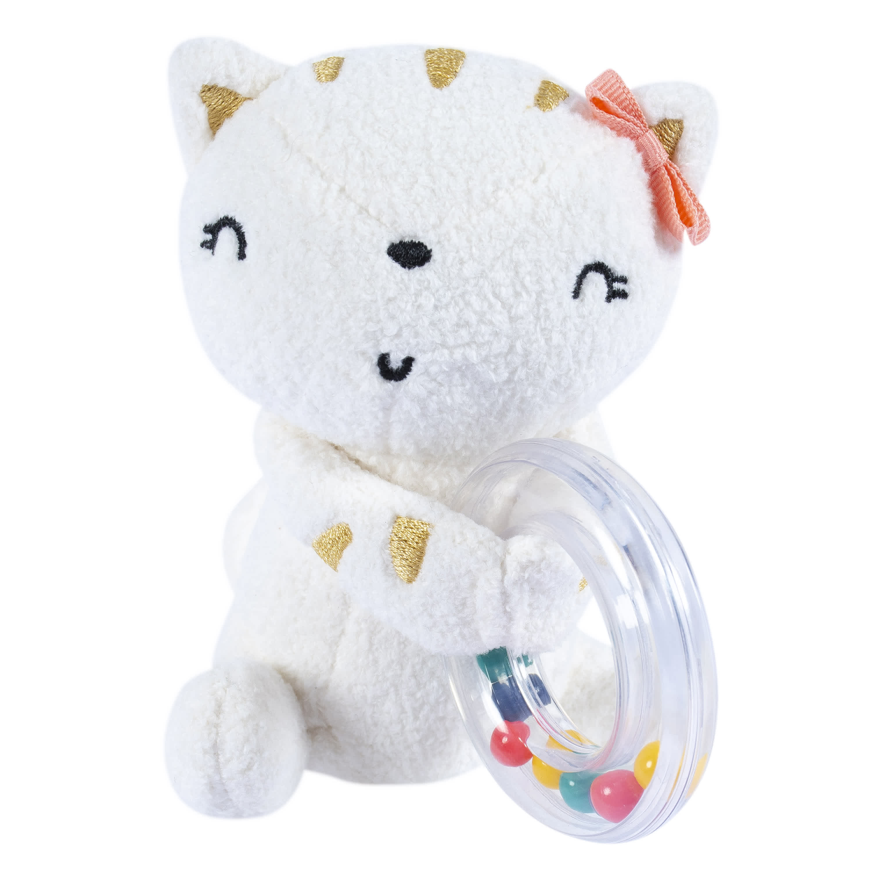 2-Piece Baby Girls Cat & Mouse Rattle and Teether Set - Image 5