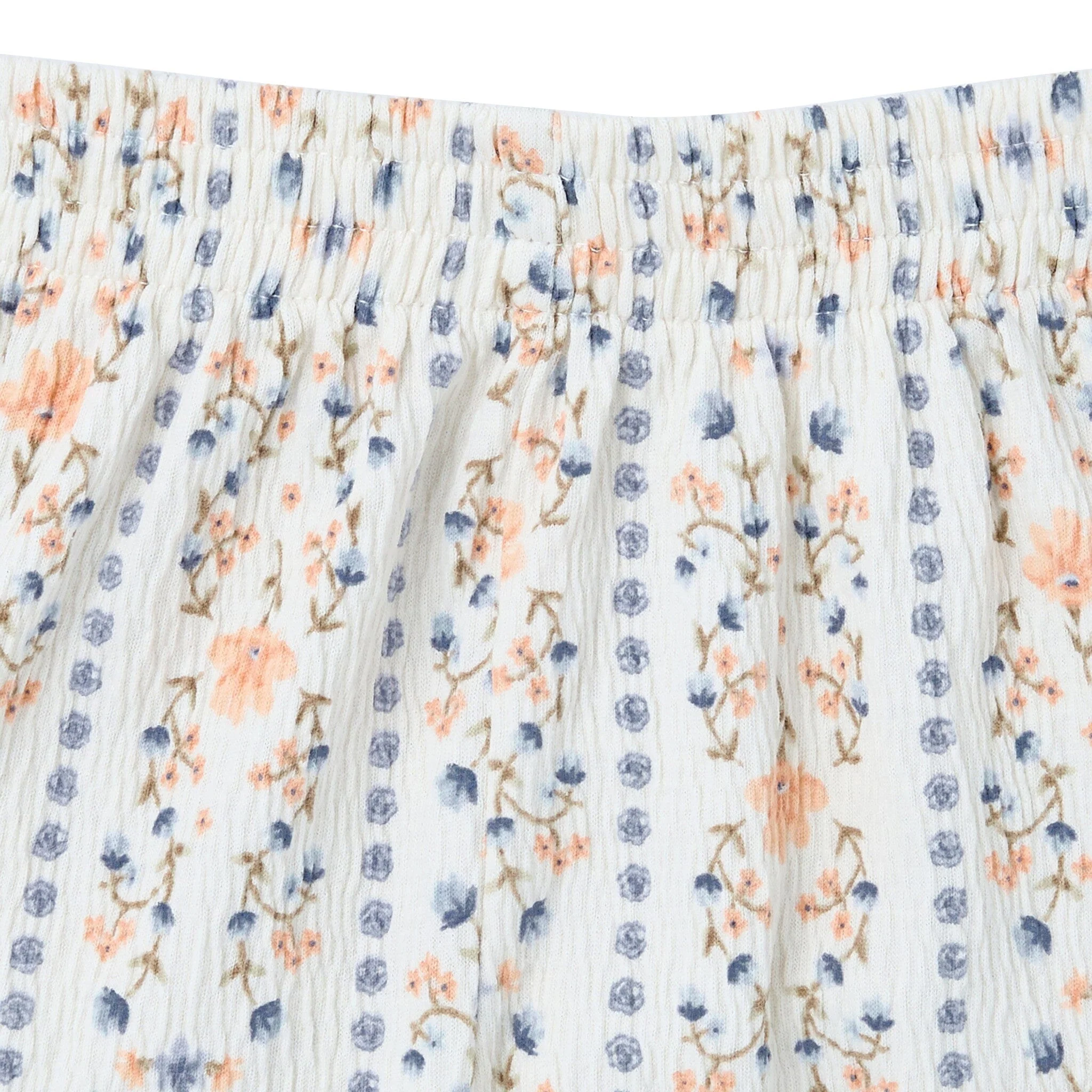 2-Piece Girls Floral Stripe Top and Shorts Set - Image 6