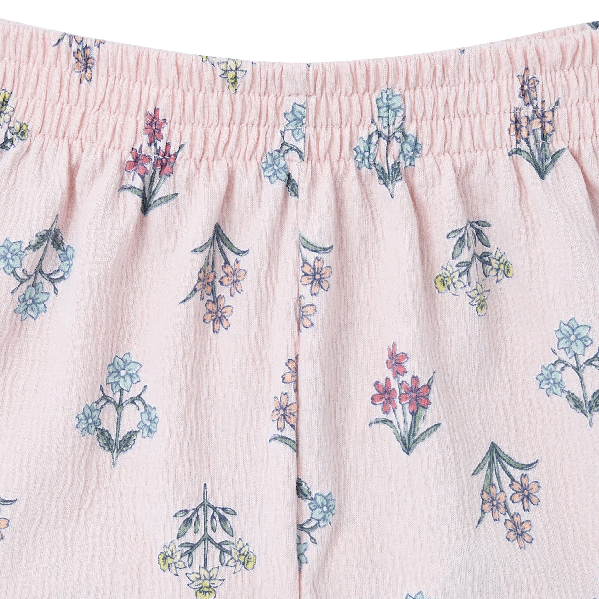 2-Piece Girls Pink Floral Top and Shorts Set - Image 7