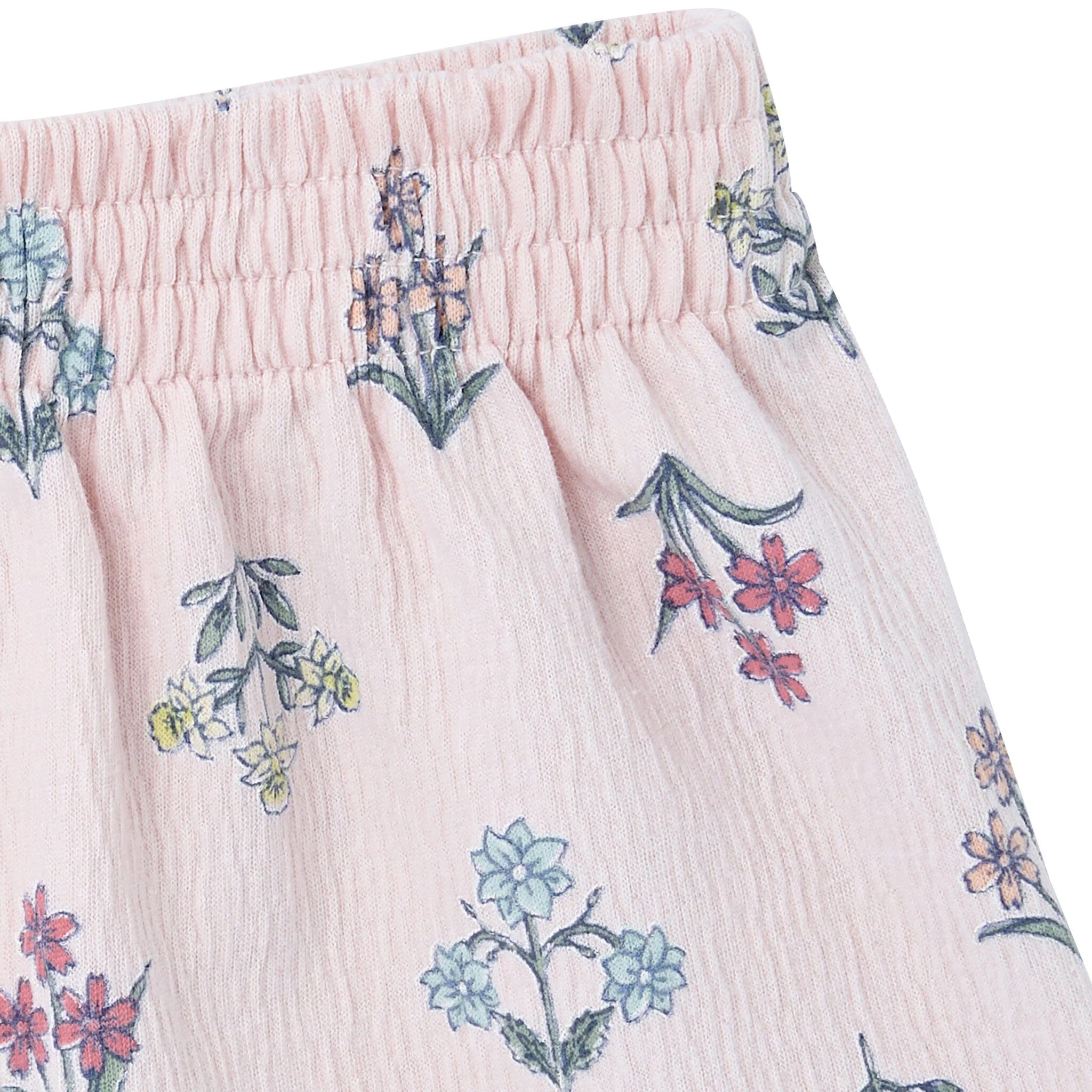 2-Piece Girls Pink Floral Top and Shorts Set - Image 8