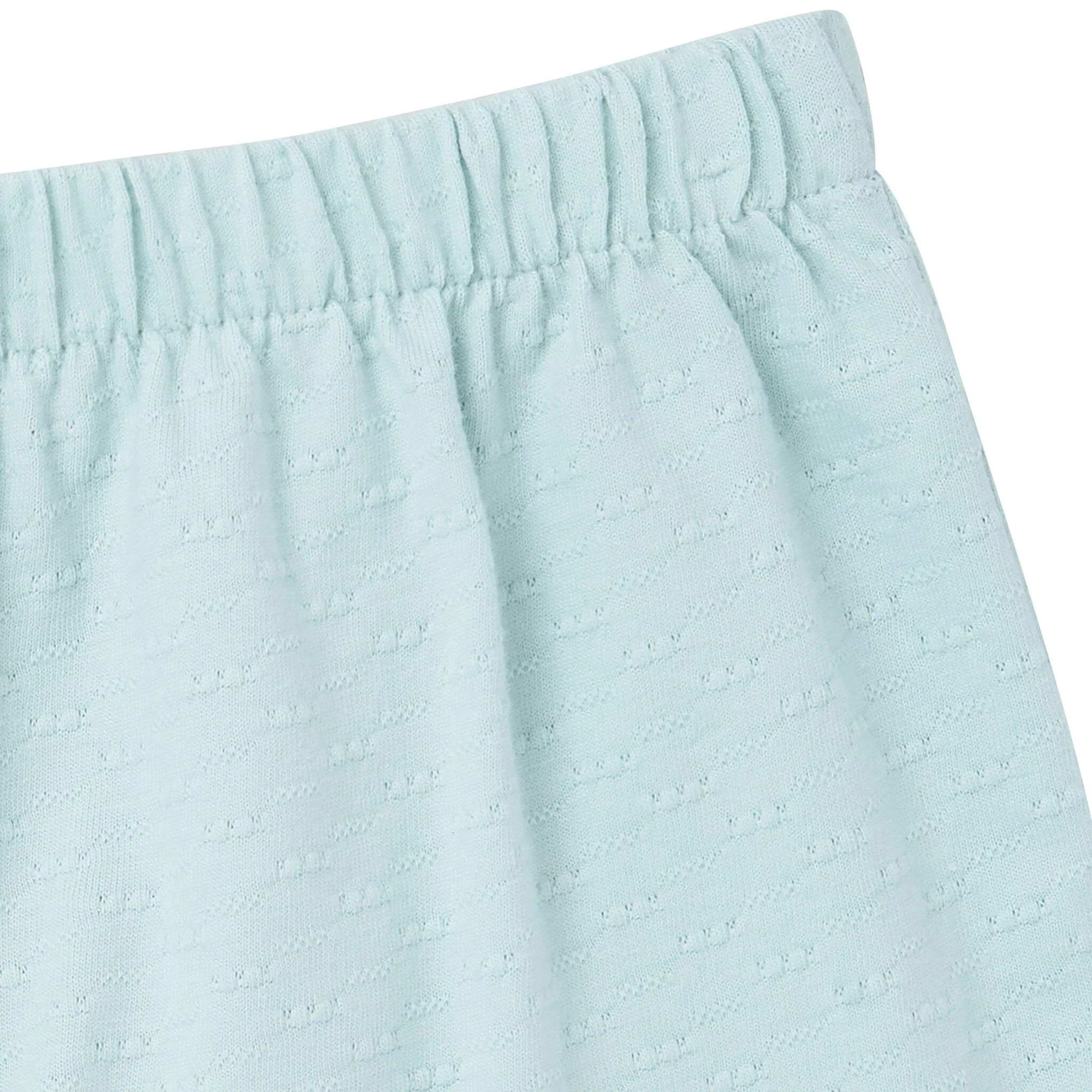 2-Piece Girls Misty Blue Eyelet Top and Shorts Set - Image 8