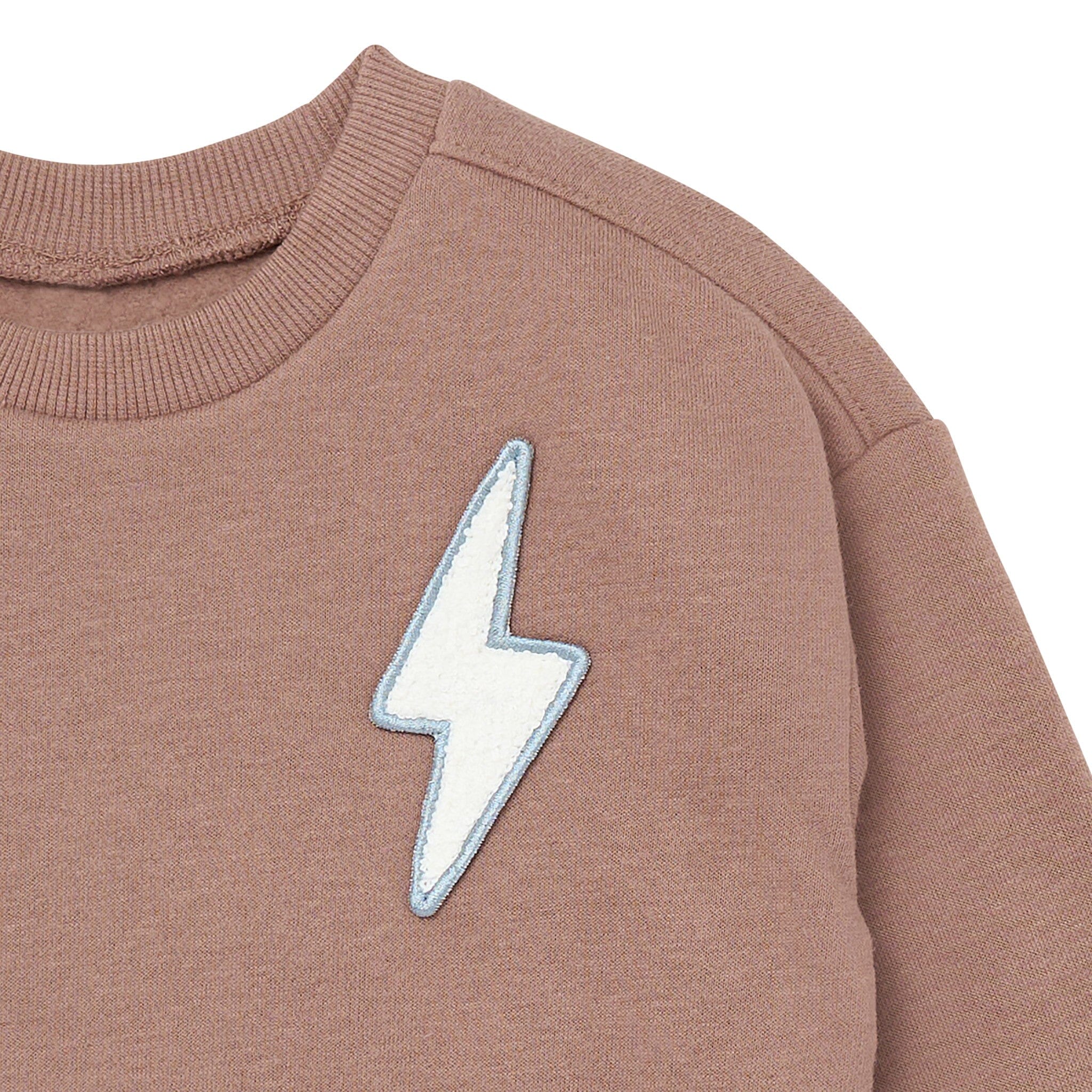 2-Piece Boys Lightning Brown Sweatshirt and Jogger Set - Image 5