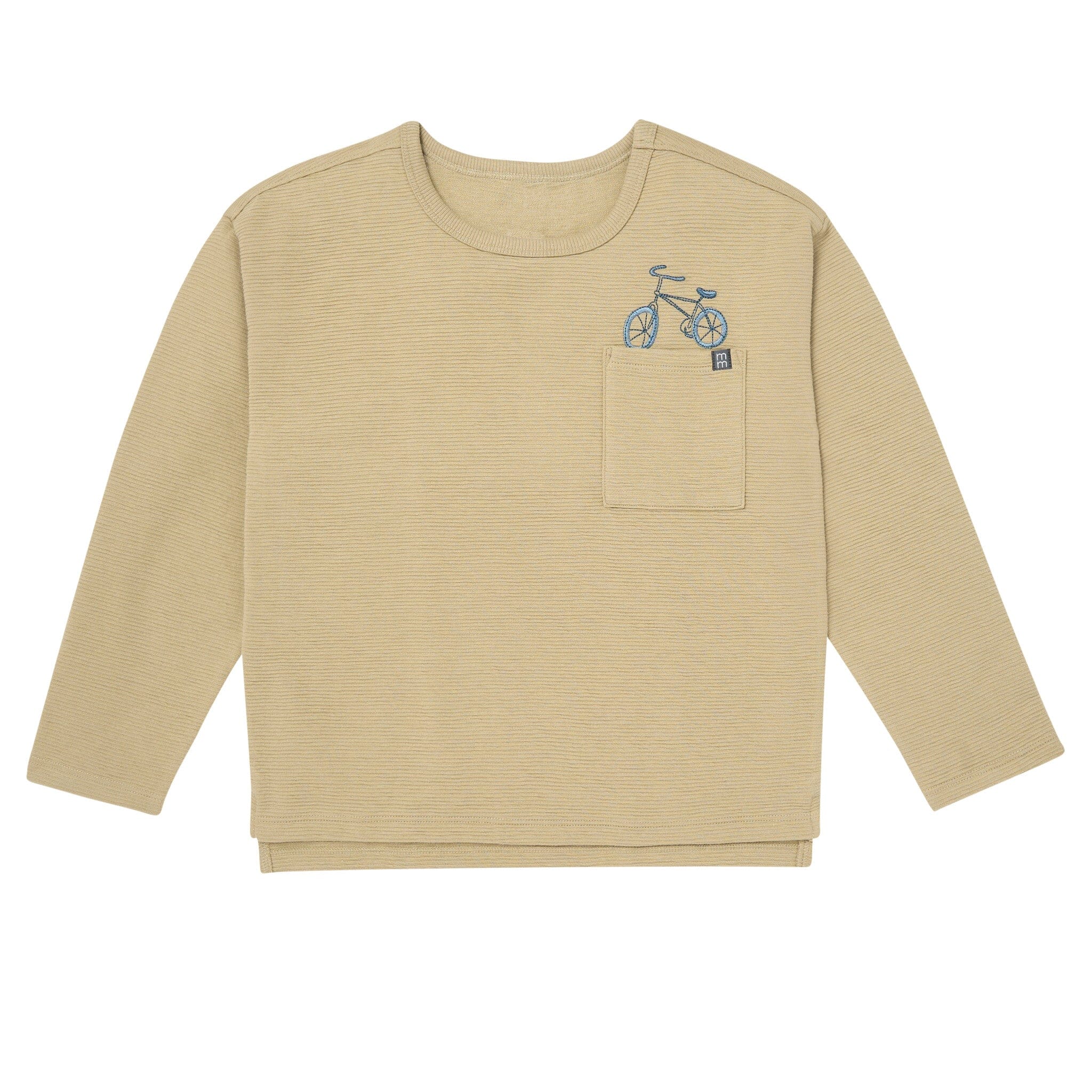 2-Piece Boys Olive Grey Bicycle Long Sleeve T-Shirt and Jogger Set - Image 4