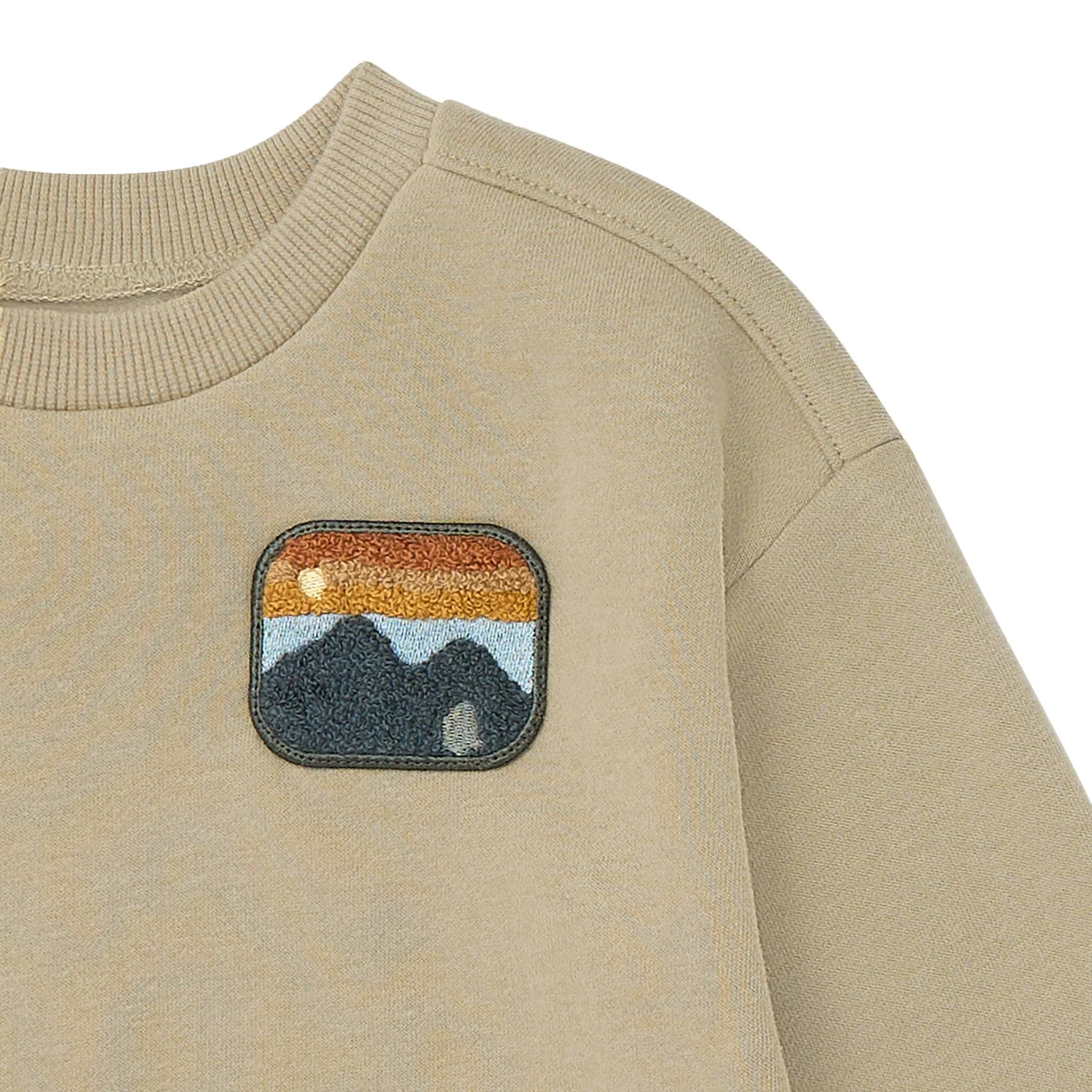 2-Piece Boys Olive Mountain Sweatshirt and Jogger Set - Image 5