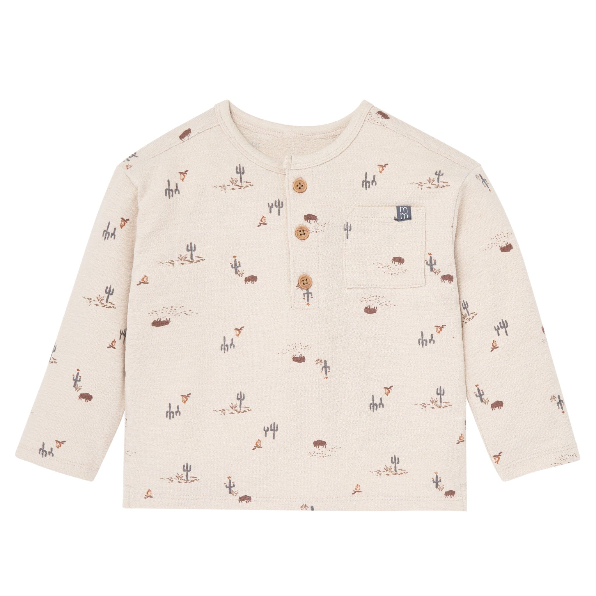 2-Piece Infant & Toddler Boys Buffalo Desert Henley Top and Pant Set - Image 2