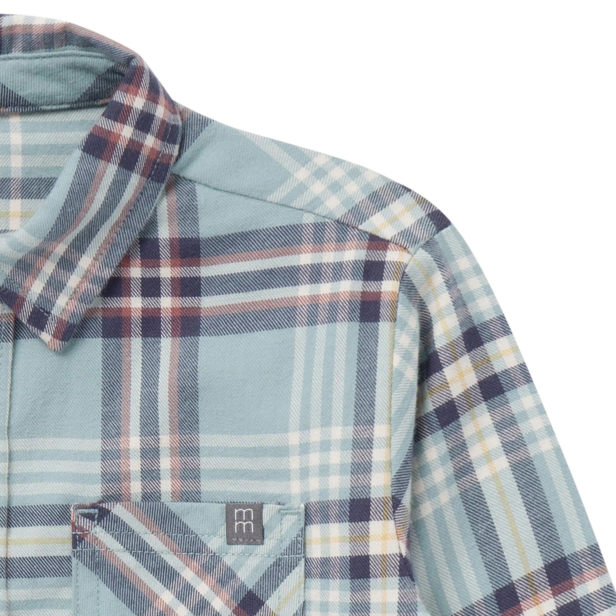 2-Piece Boys Blue Plaid Shirt and Pant Set - Image 3